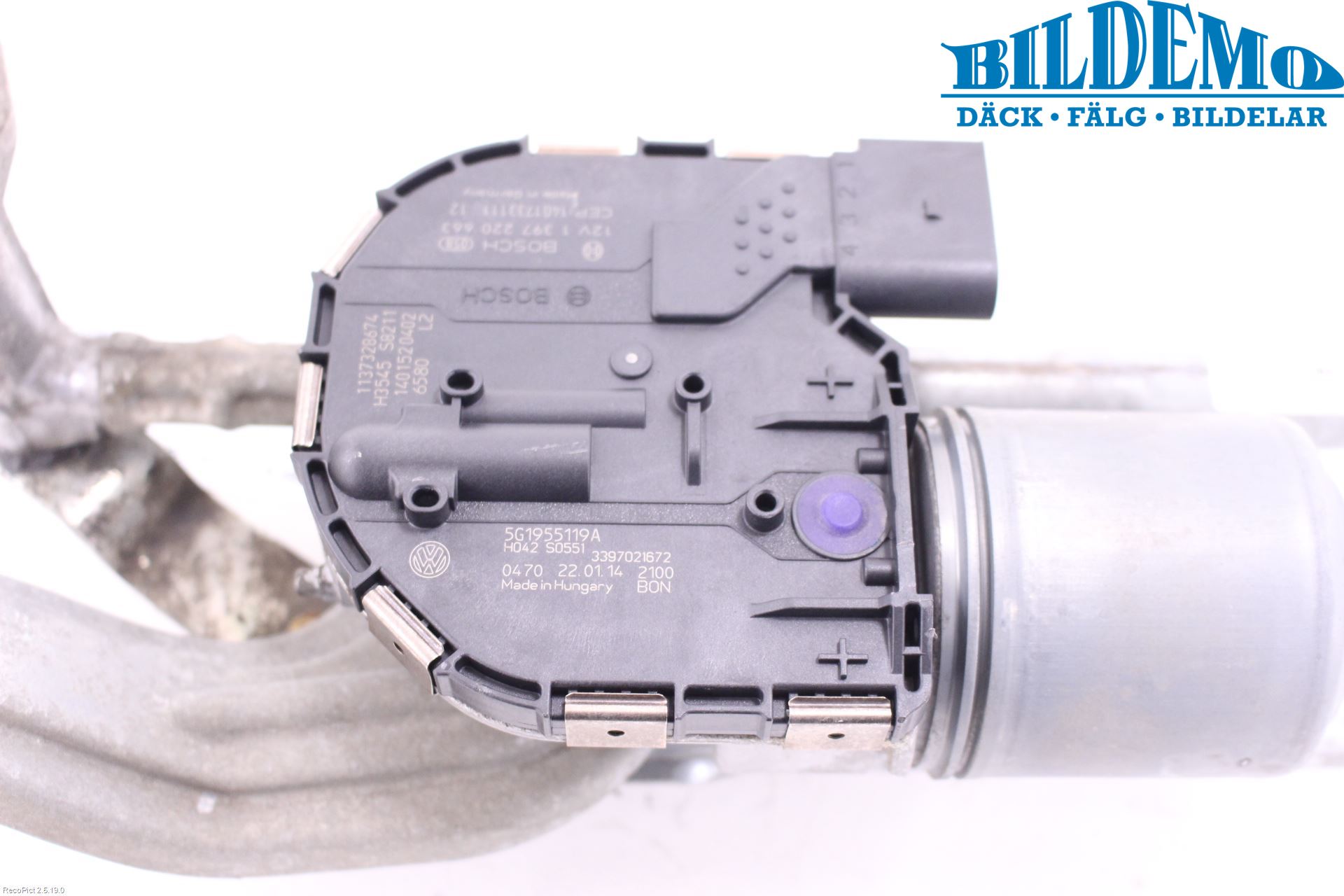 Volkswagen VW GOLF / E-GOLF VII 13-20 Torkarmotor Vindruta