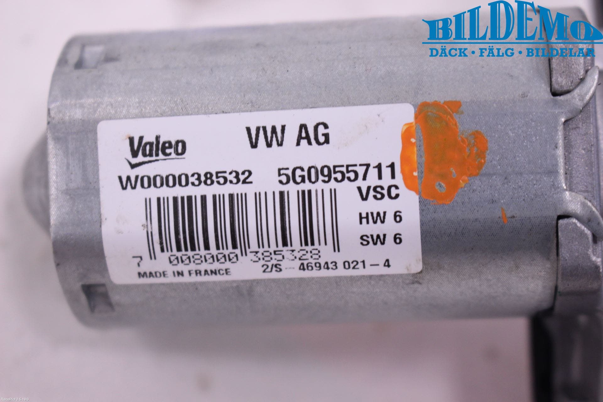 Volkswagen VW GOLF / E-GOLF VII 13-20 Torkarmotor Baklucka