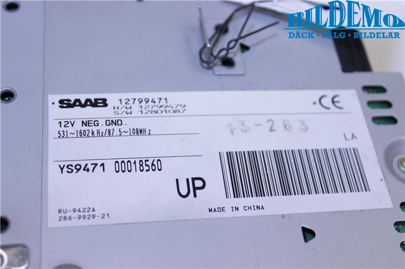 Saab 9-3 VER 2 Radio