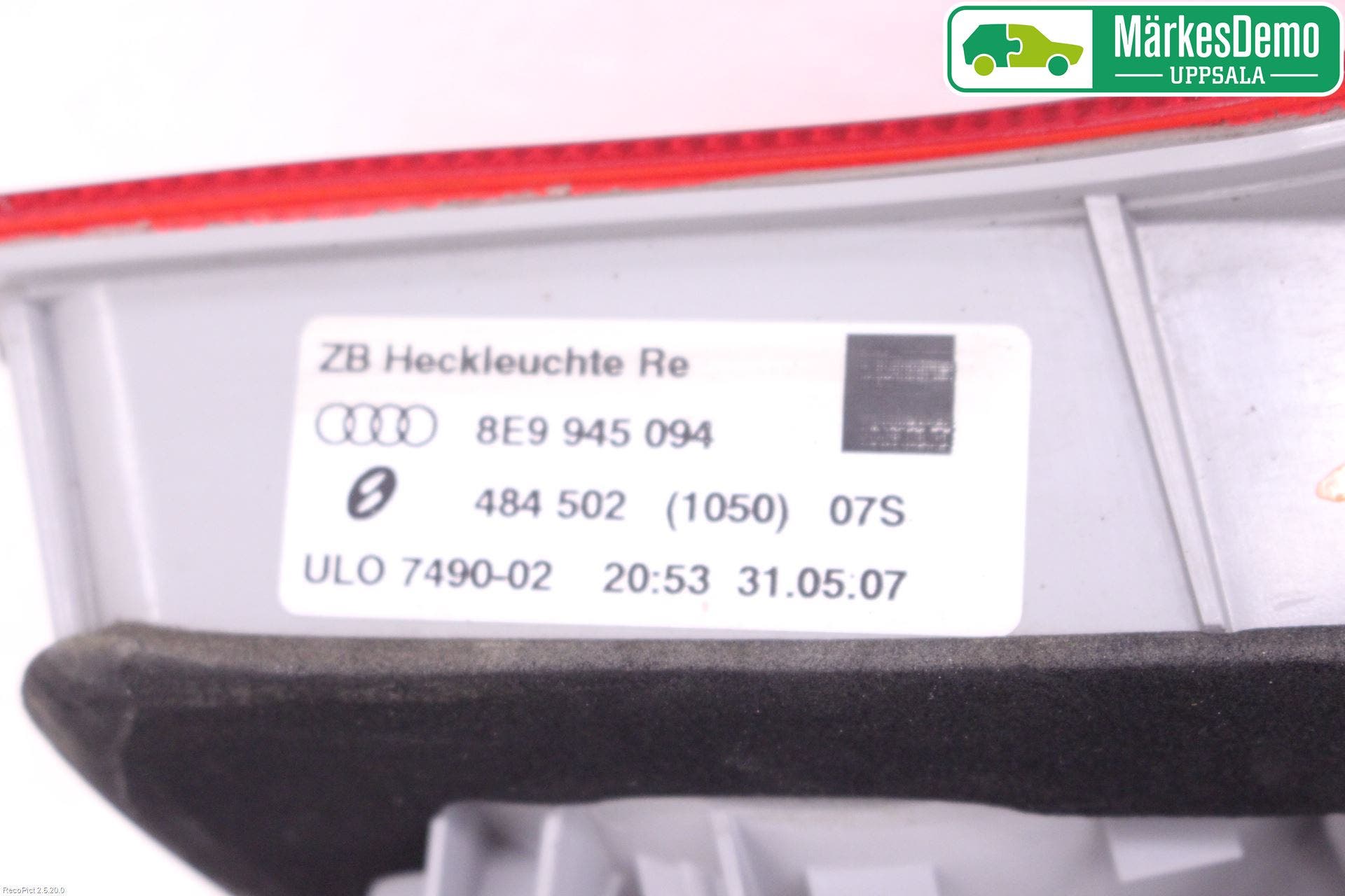 Audi A4/S4 05-07 Bakljus Lucka Hö