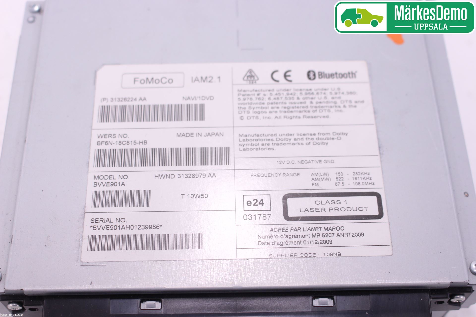 Volvo V60 11-13 Cd Radio - Multimediapanel