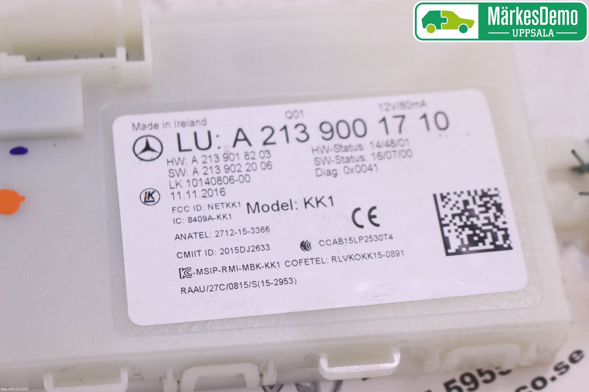 Mercedes-Benz MB E-KLASS (W213) 16-23 Styrenhet Nyckellöst System