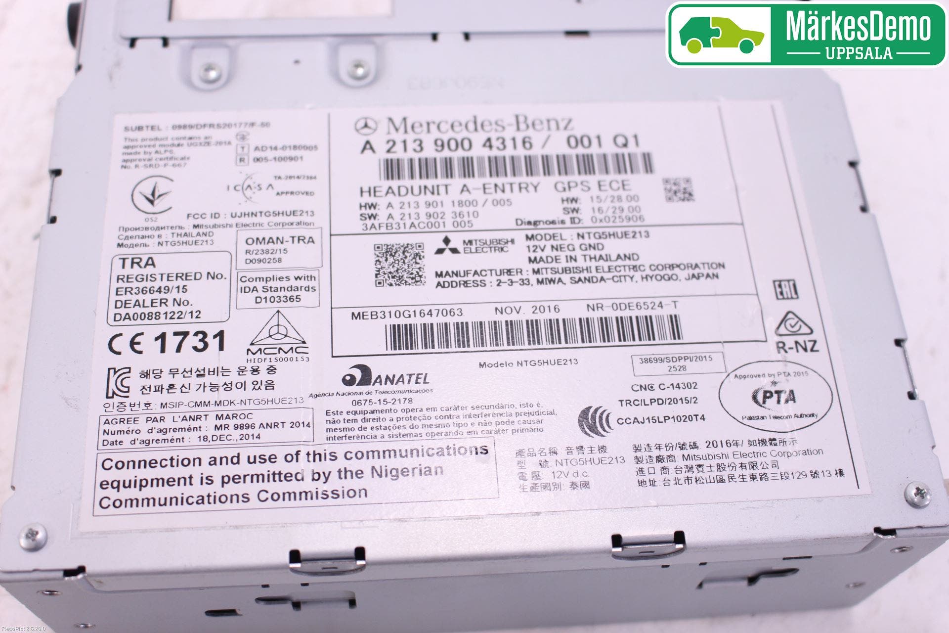 Mercedes-Benz MB E-KLASS (W213) 16-23 Cd Radio - Multimediapanel