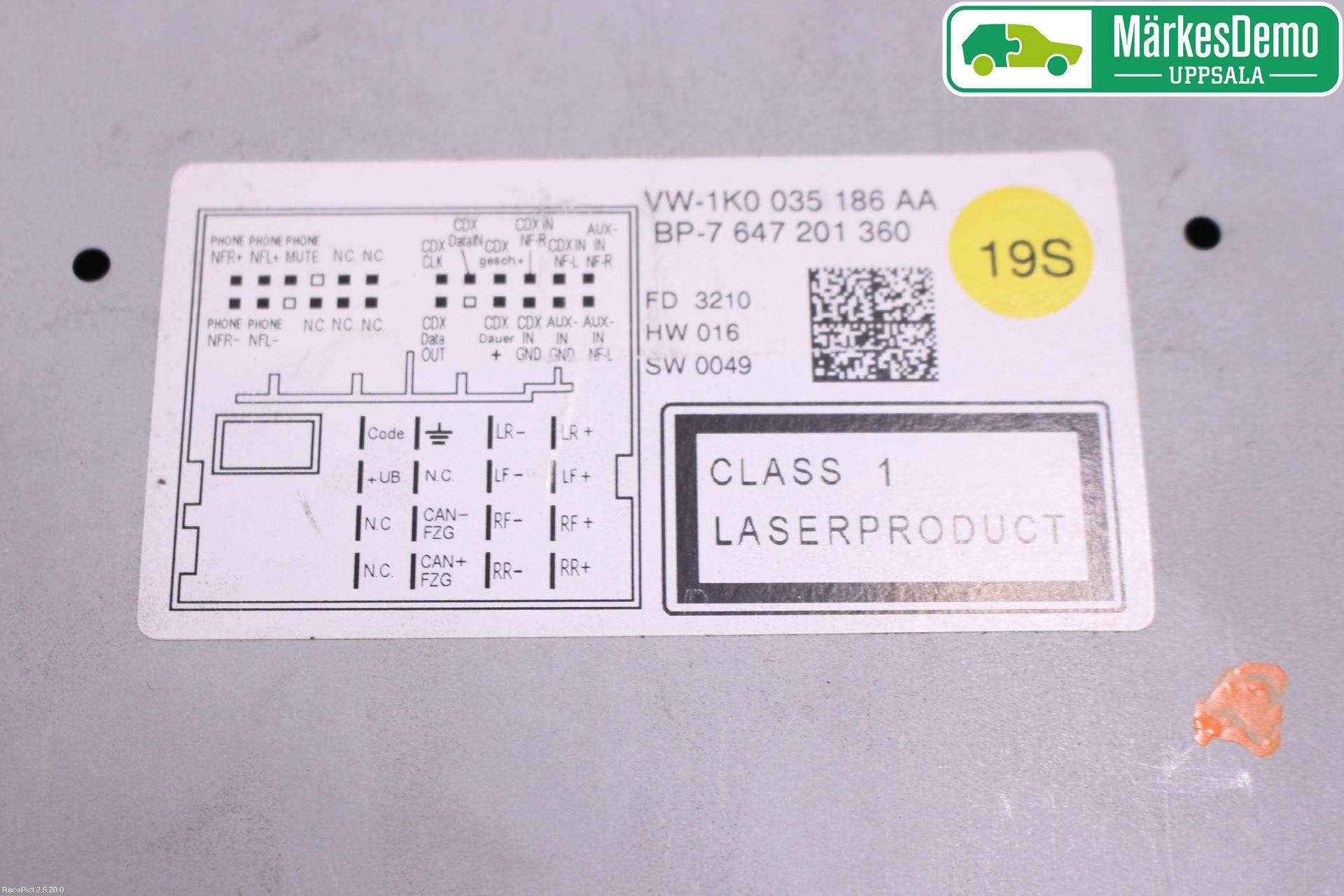 Volkswagen VW GOLF VI 09-13 Cd Radio - Multimediapanel