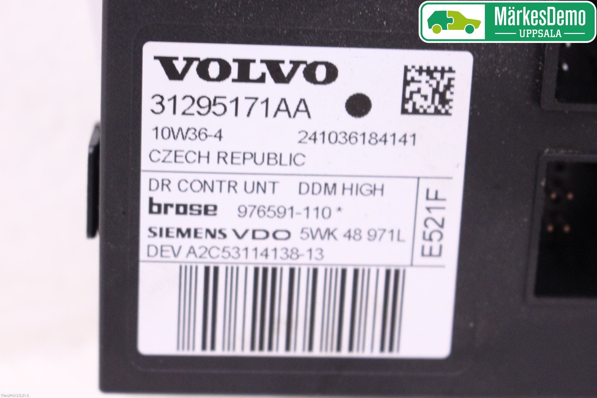 Volvo C30 10-13 Fönsterhissmotor