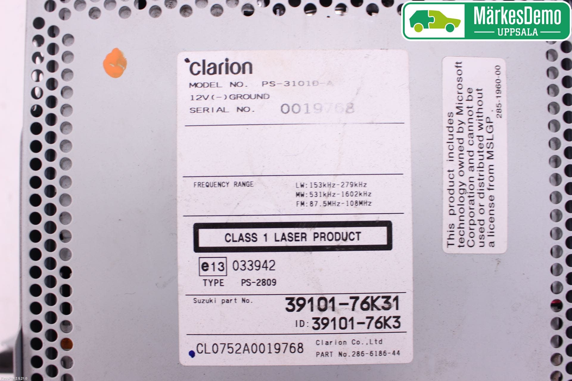 Suzuki GRAND VITARA II 06-14 Cd Radio - Multimediapanel
