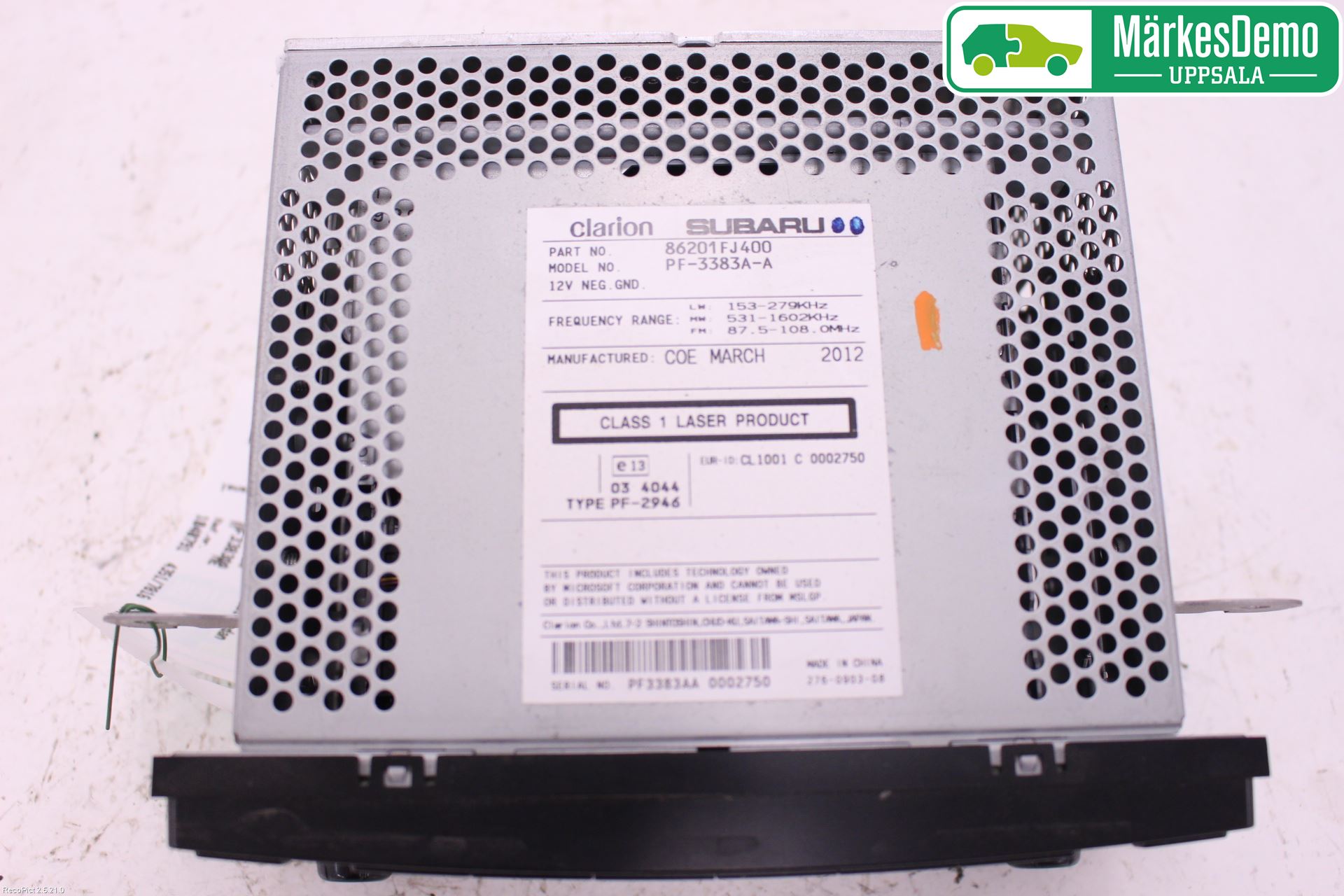 Subaru XV 12-17 Cd Radio - Multimediapanel