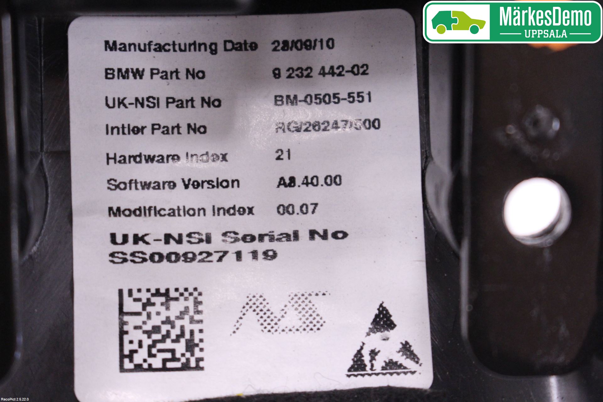 Mini COUPE R56 05-14 Instrument Varvr