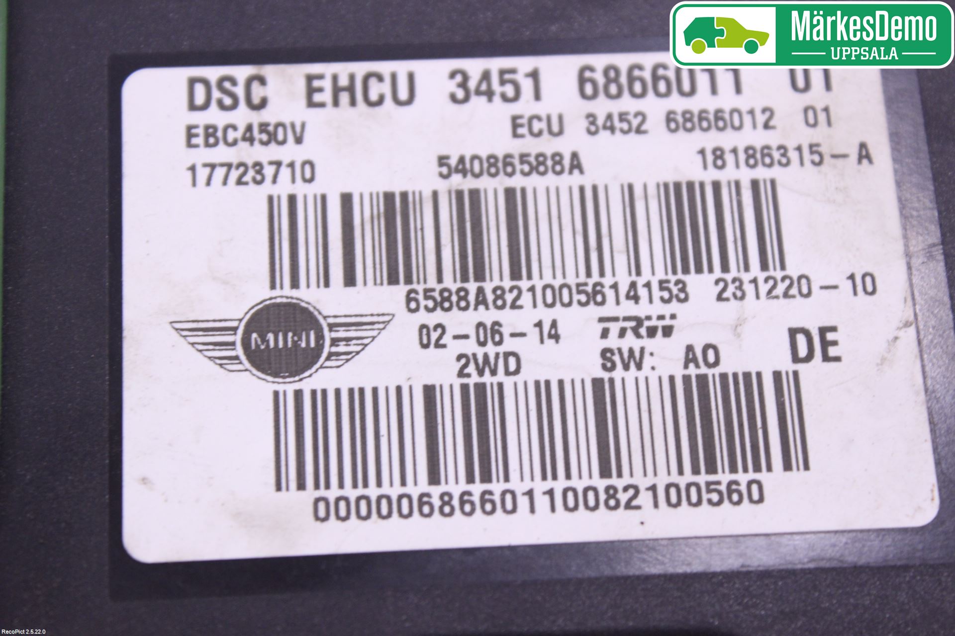 Mini CABRIO R57 07-15 Abs Hydraulaggregat