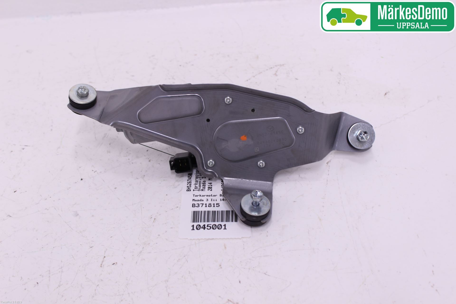 Mazda 3 III 14-19 Torkarmotor Baklucka