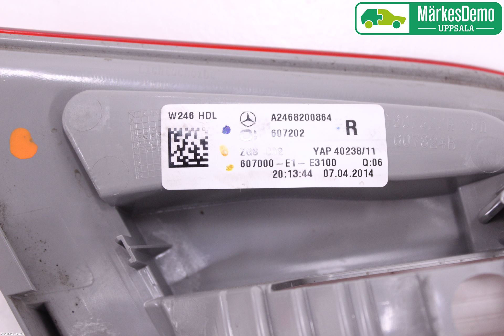Mercedes-Benz MB B-KLASS (W246/W242) 12-19 Bakljus Lucka Hö