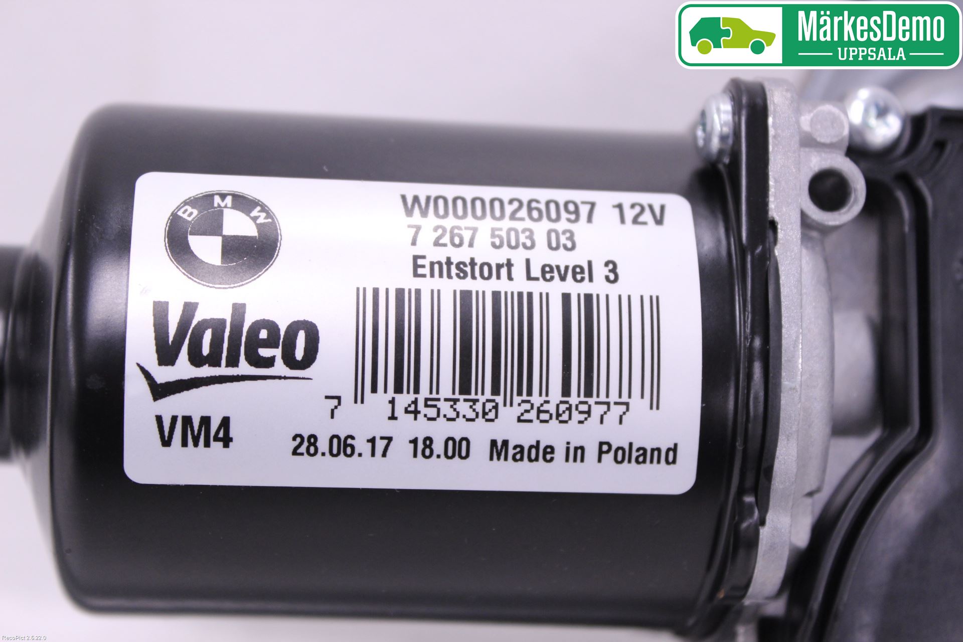 BMW 1 F20/F21 11-19 Torkarmotor Vindruta