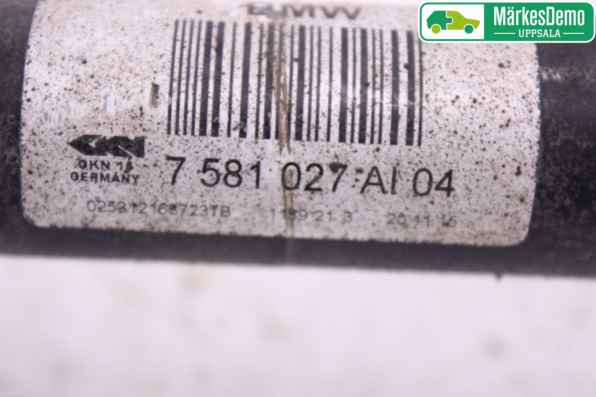 BMW 5 F10/F11/F18 09-17 Drivaxel Bak Vänster