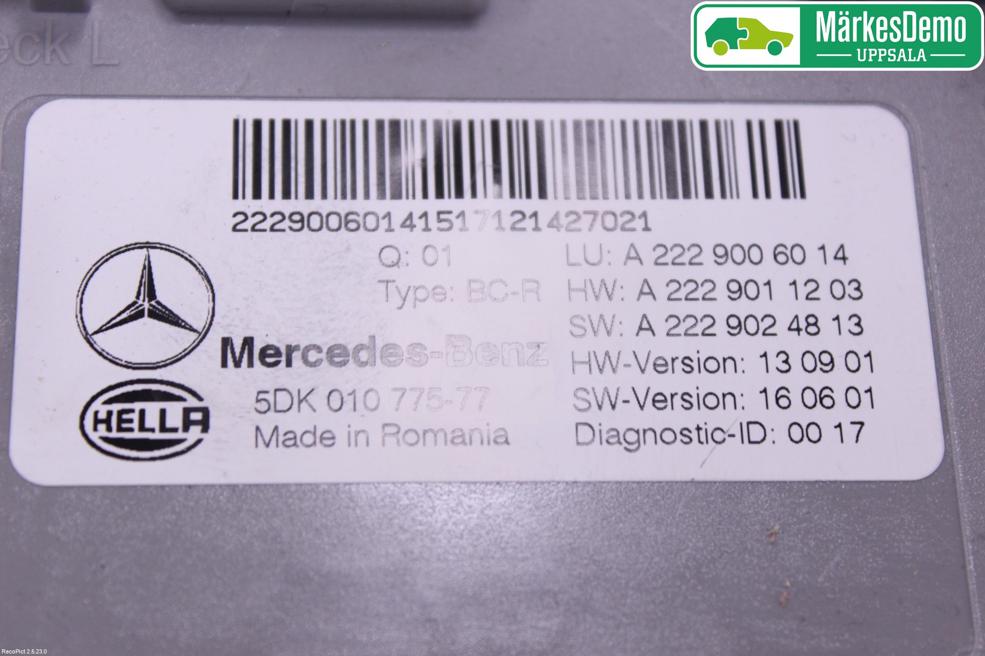 Mercedes-Benz MB GLC-KLASS (X253/C253) 15-22 Styrenhet Övrigt