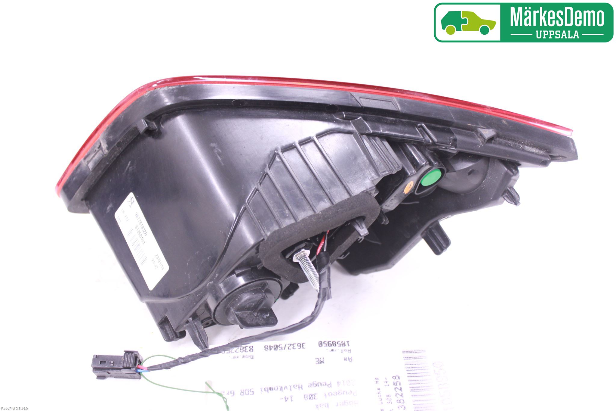 Peugeot 308 14-21 Bakljus Lucka Hö