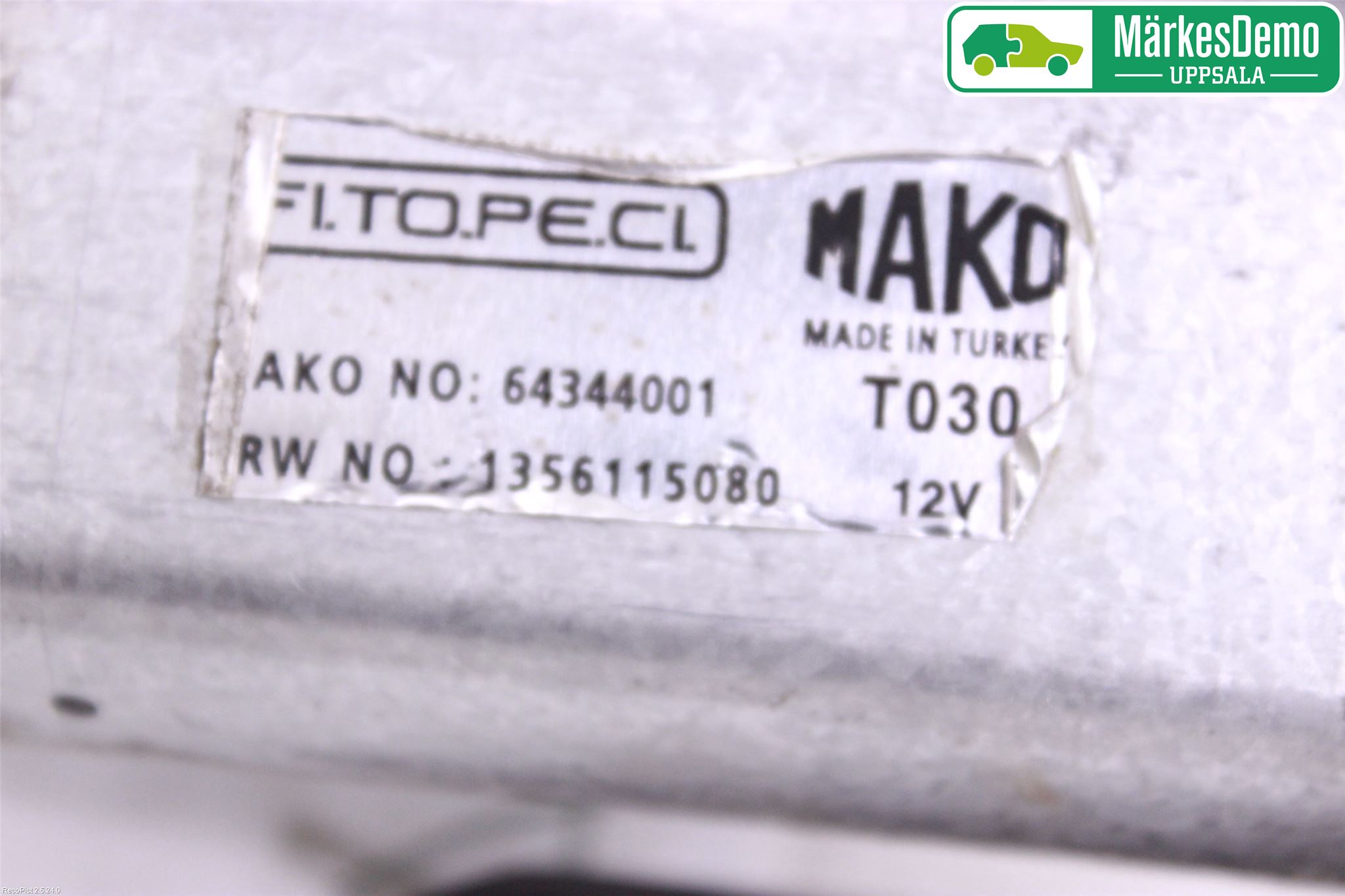 Fiat FIORINO Torkarmotor Baklucka