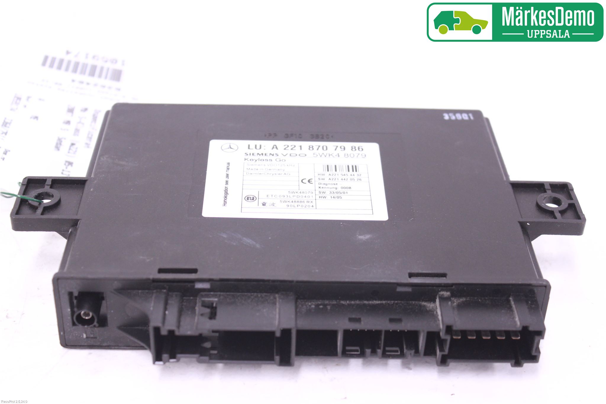 Mercedes-Benz MB S-KLASS (W221) 05-13 Styrenhet Nyckellöst System