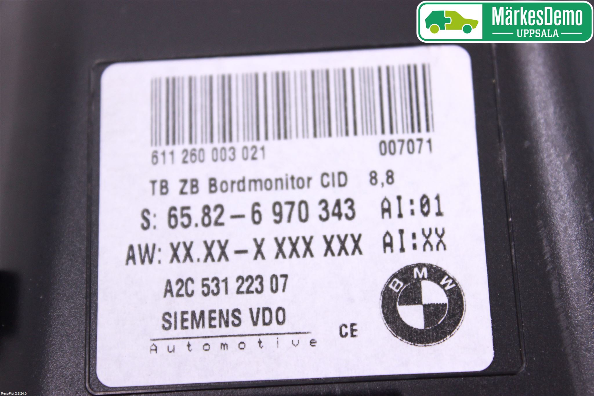 BMW 6 E63/64    02-10 Bildskärm