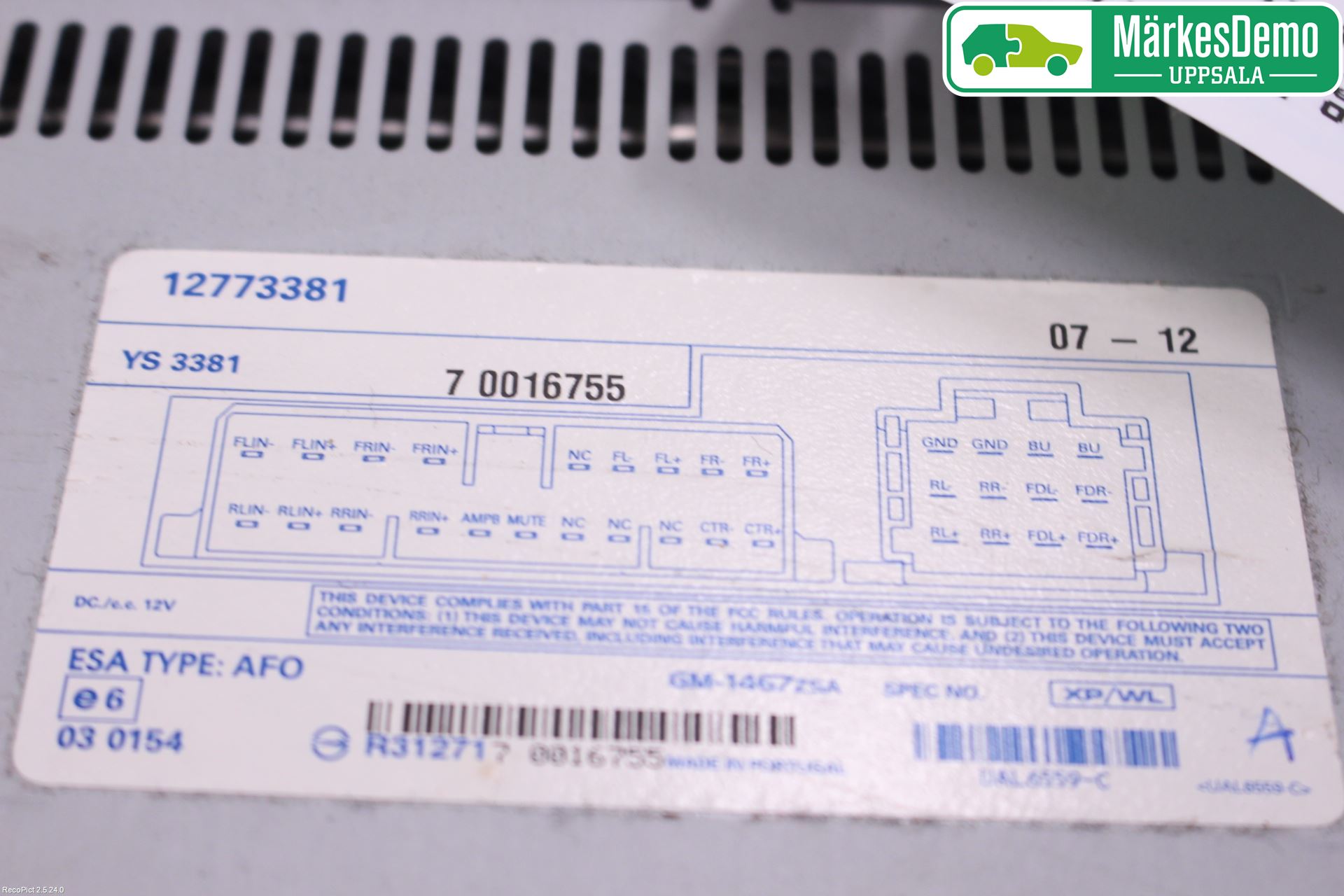 Saab 9-3 VER 2 Radio-Stereo Förstärkare
