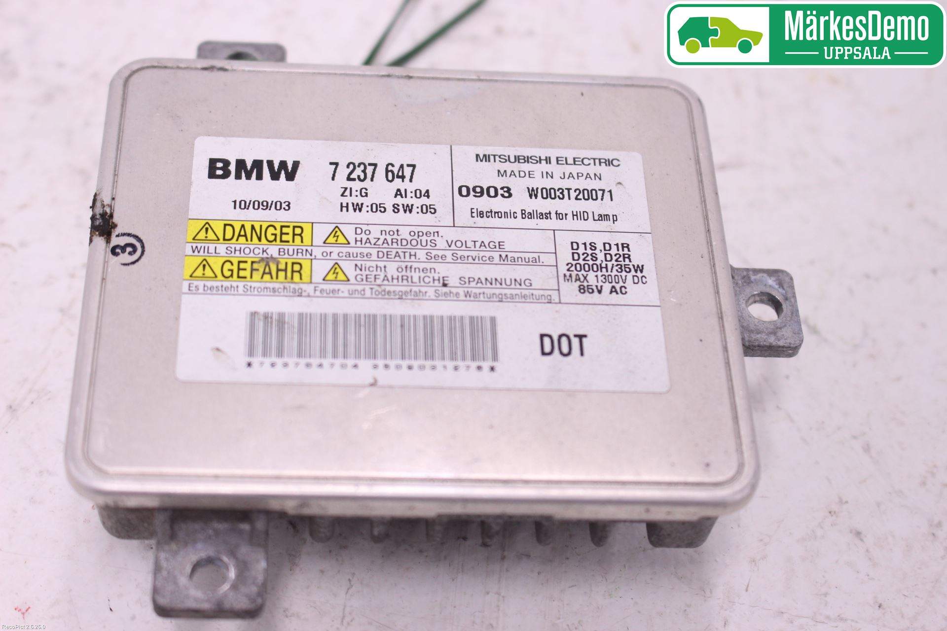 BMW 5 F10/F11/F18 09-17 Styrenhet Strålkastare