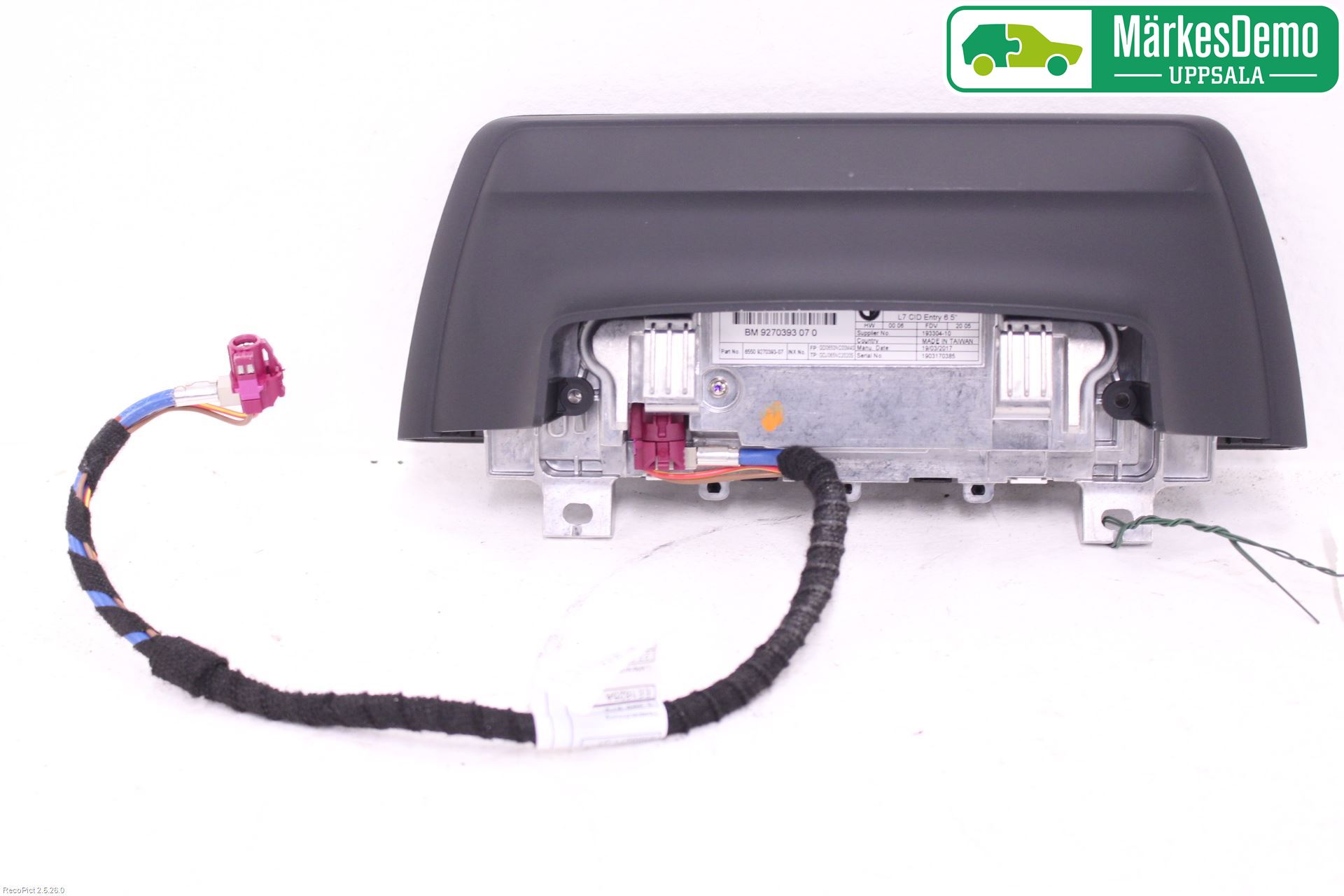 BMW 3 F30/F31/F80 12-19 Bildskärm