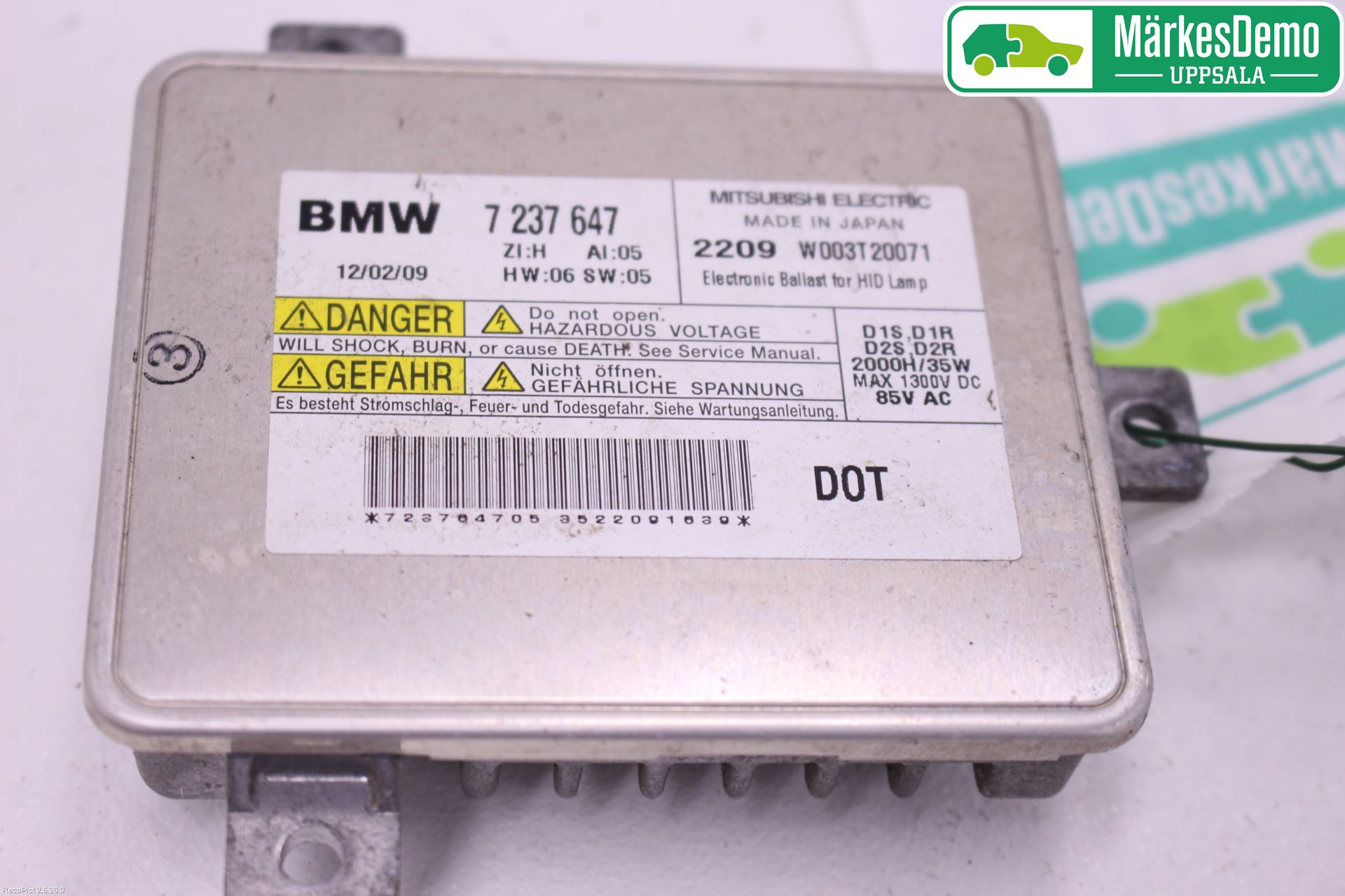 BMW 3 E90/91 SED/TOU 05-12 Styrenhet Strålkastare