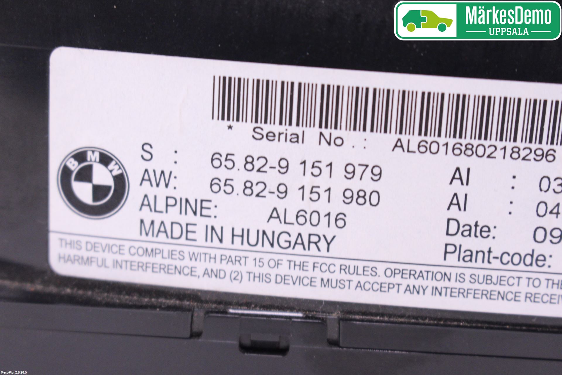 BMW 3 E90/91 SED/TOU 05-12 Bildskärm