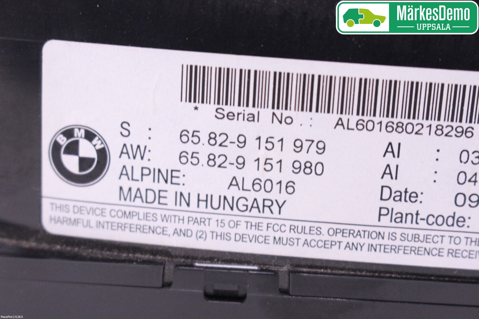 BMW 3 E90/91 SED/TOU 05-12 Bildskärm