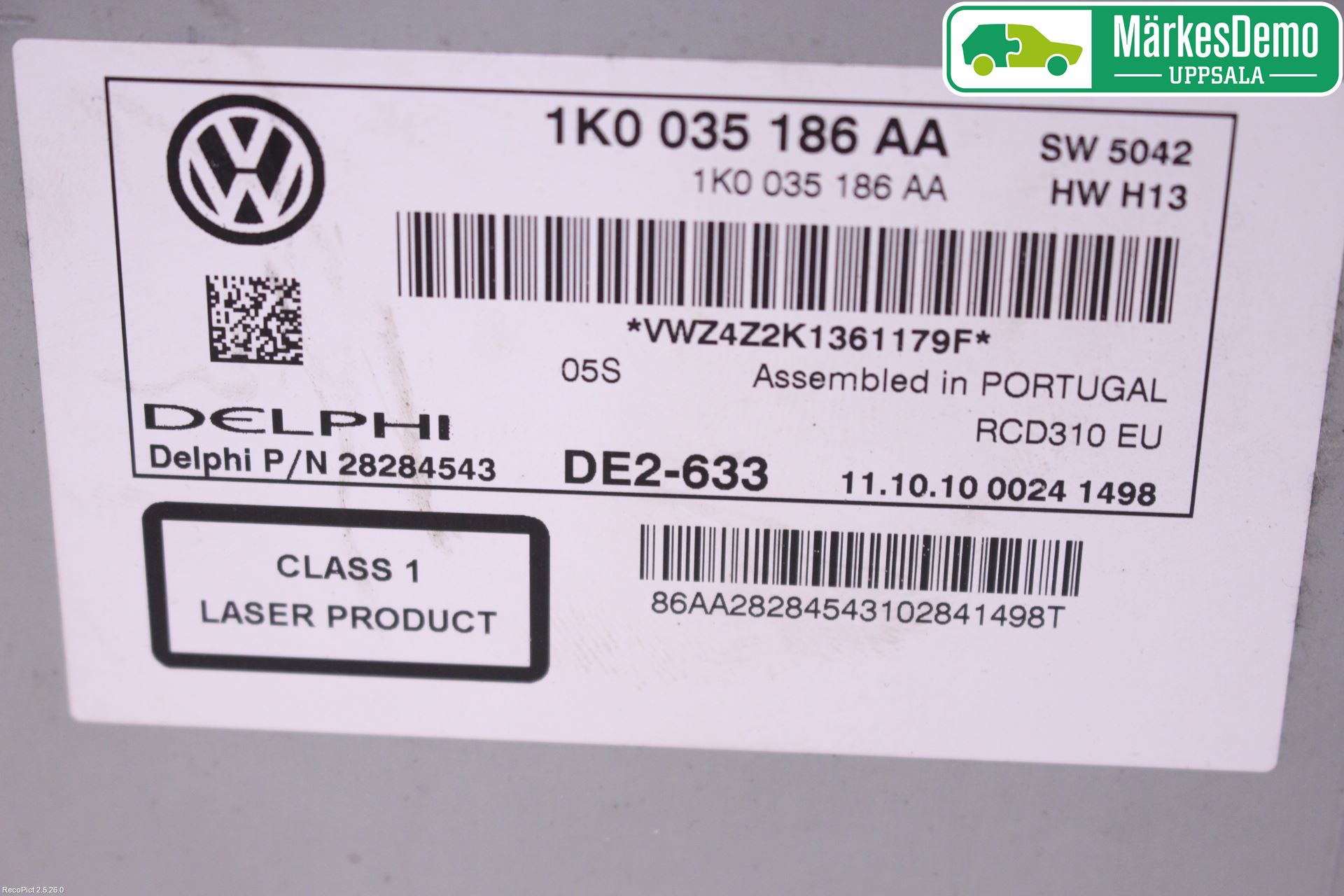 Volkswagen VW CADDY 11-15 Cd Radio - Multimediapanel