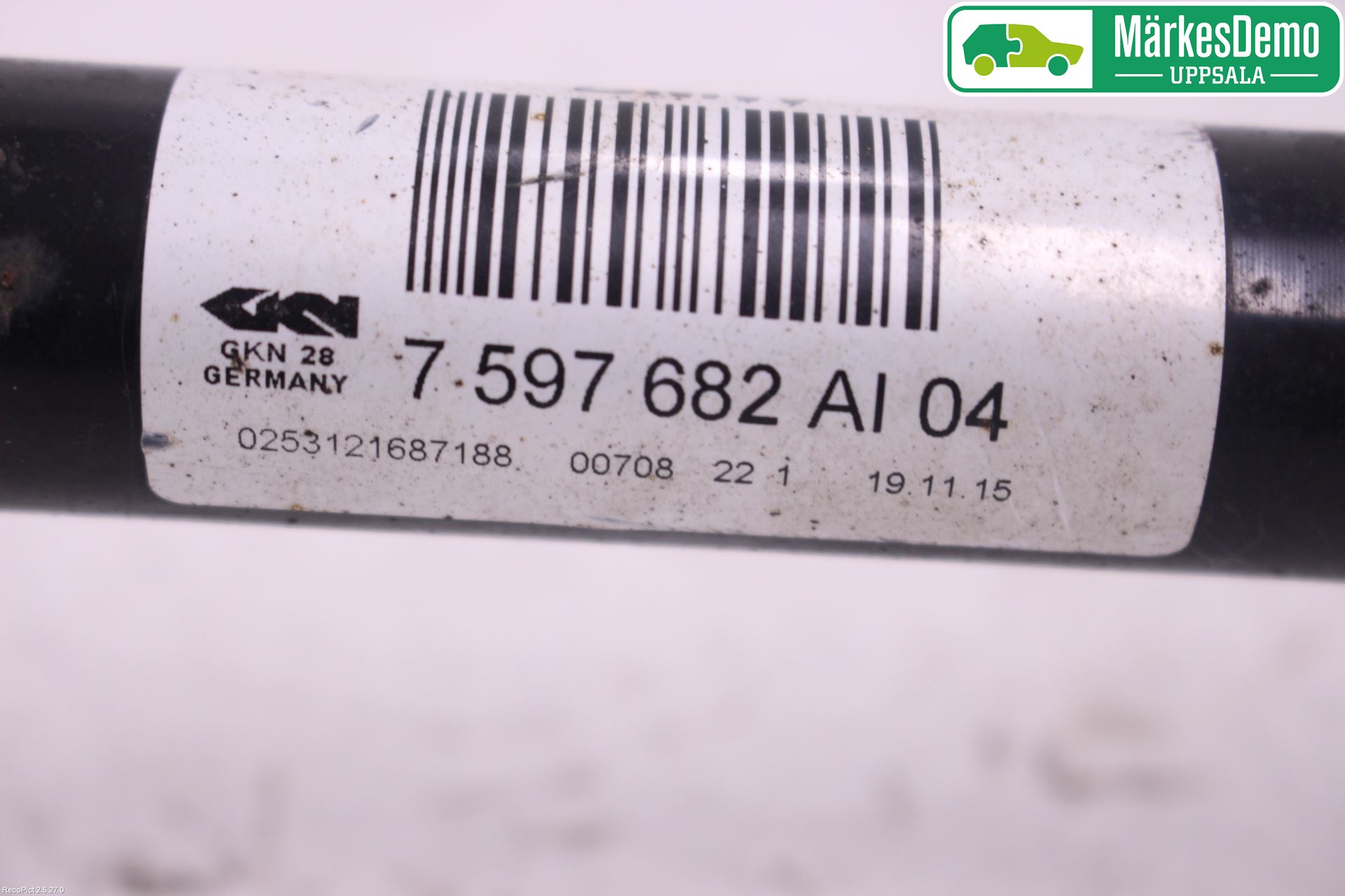 BMW 3 GT F34 13-19 Drivaxel Bak Höger
