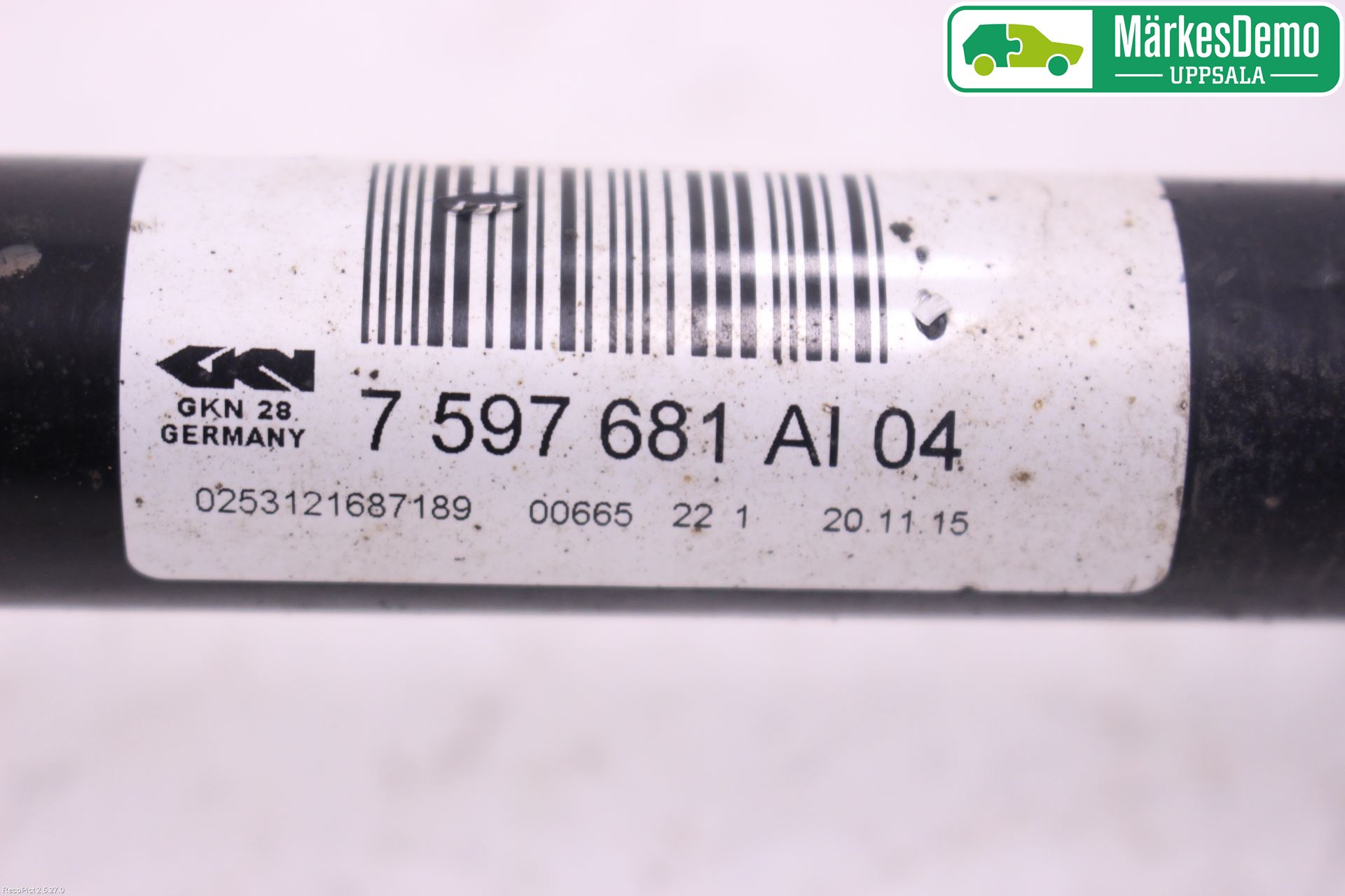 BMW 3 GT F34 13-19 Drivaxel Bak Vänster