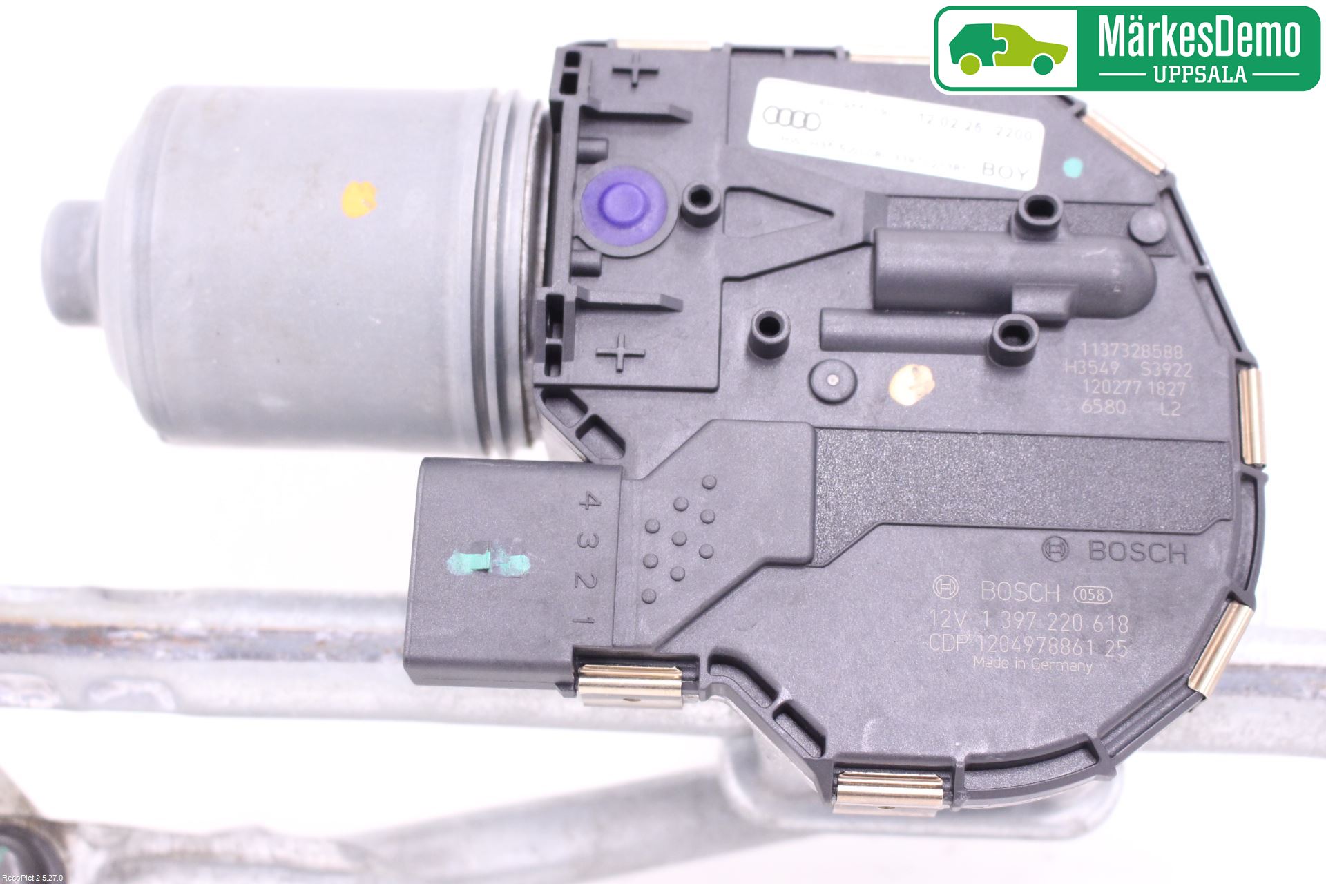 Audi A8/S8 4H 10-17 Torkarmotor Vindruta