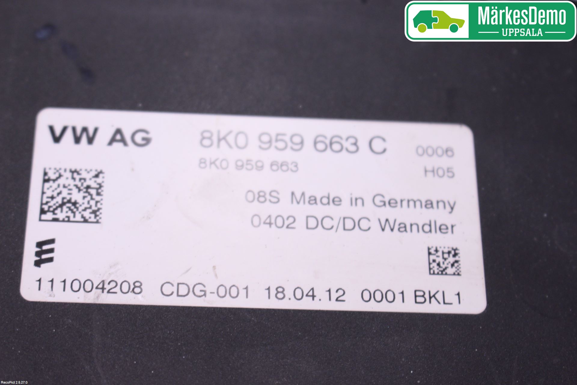 Audi A8/S8 4H 10-17 Styrenhet Övrigt