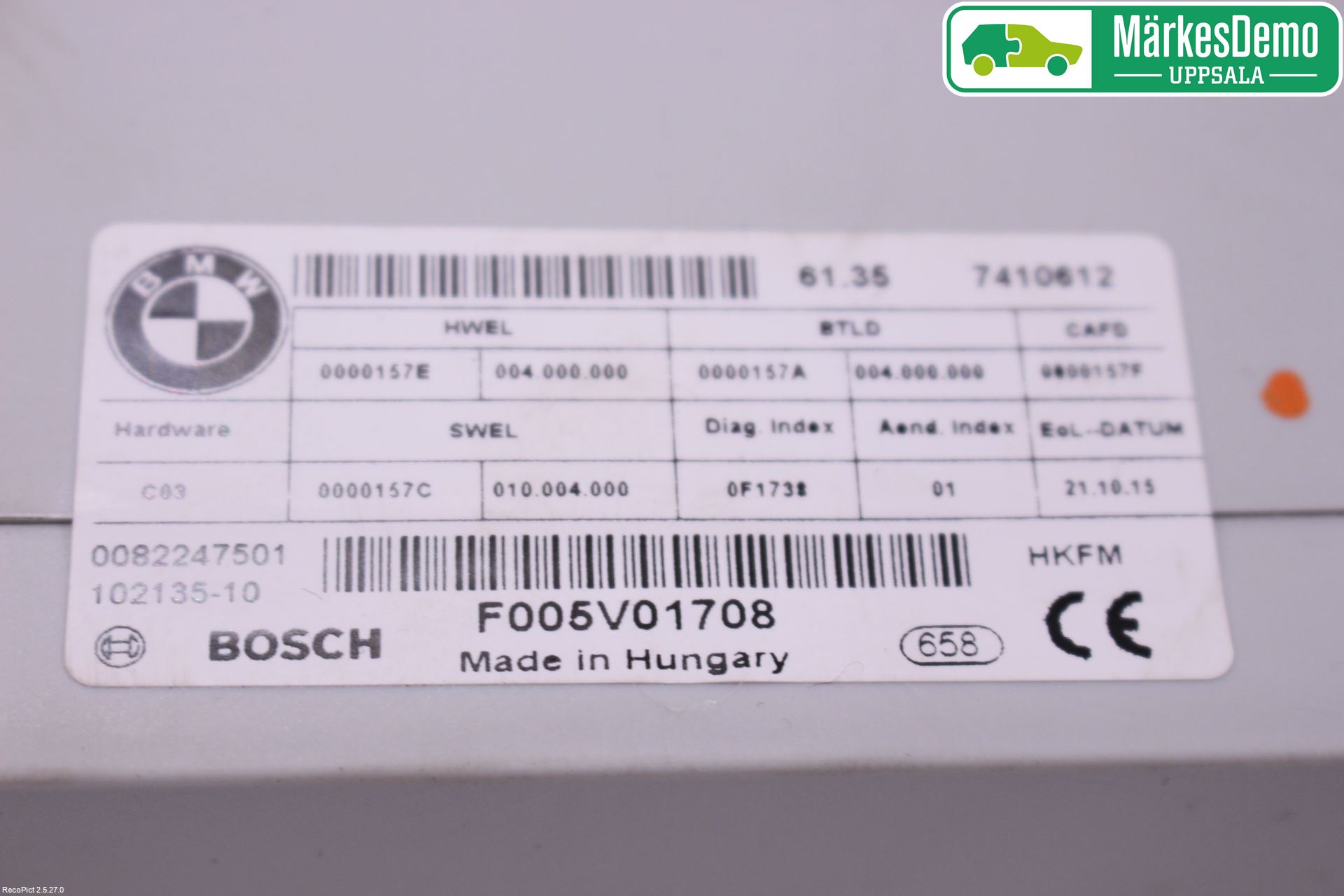 BMW 3 GT F34 13-19 Styrenhet Baklucka