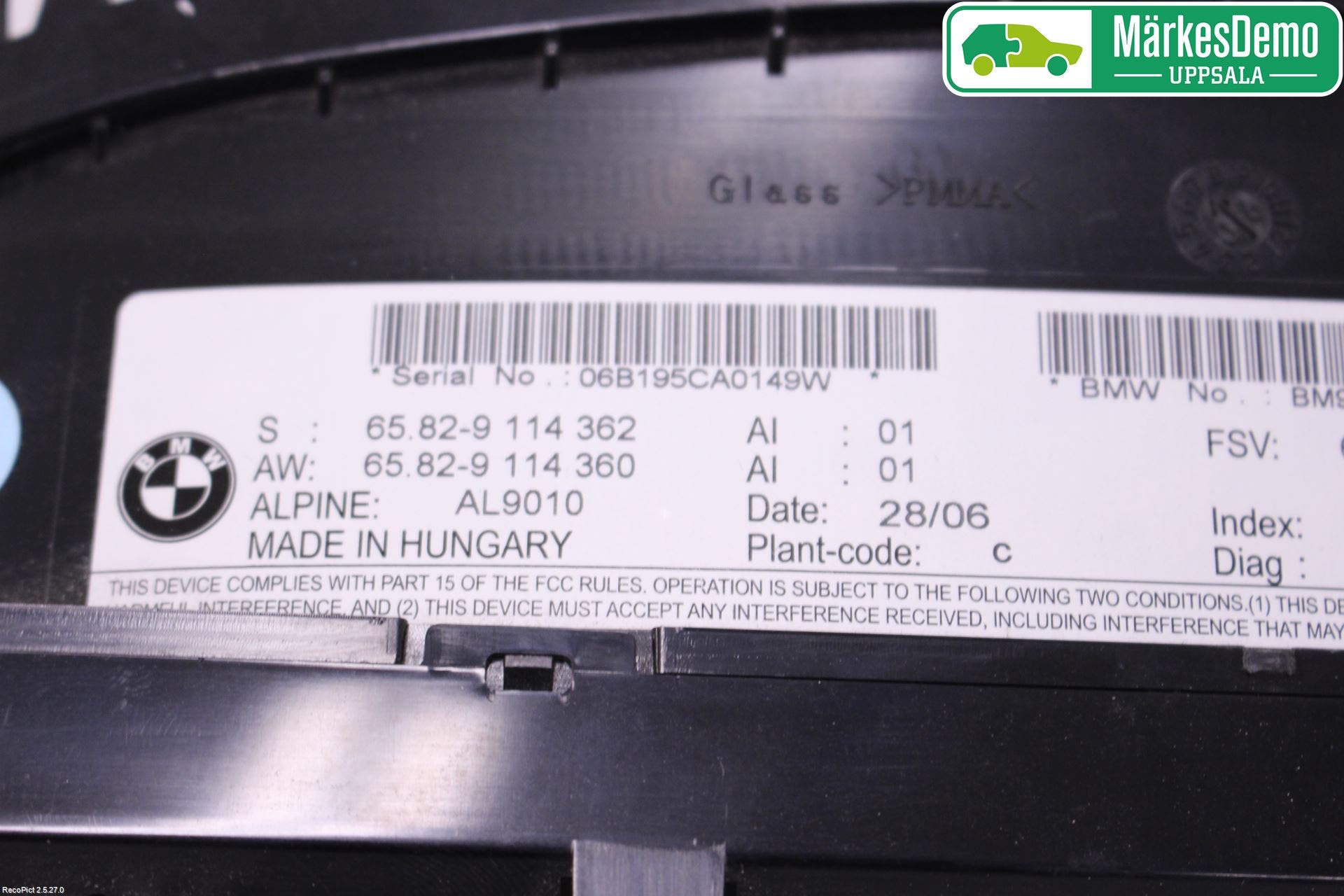 BMW 3 E92/93 Coupé/Cab 05-14 Bildskärm