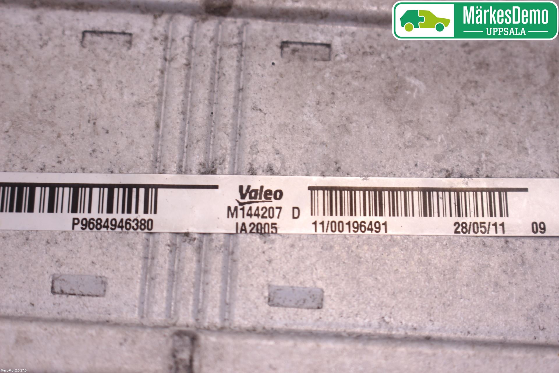 Peugeot 508 11-18 Laddluft-Intercooler Kyl