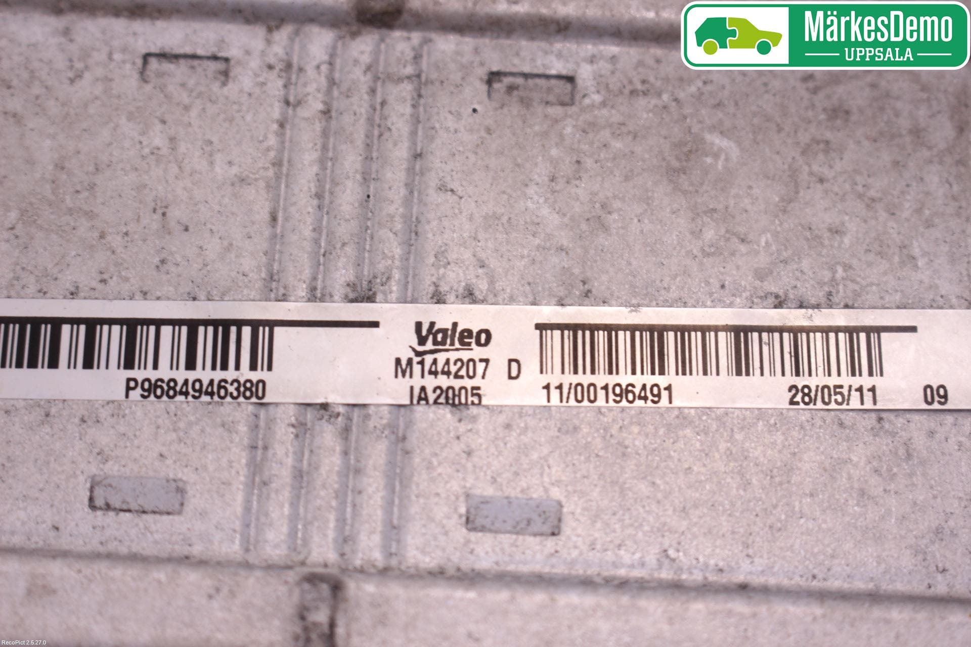 Peugeot 508 11-18 Laddluft-Intercooler Kyl