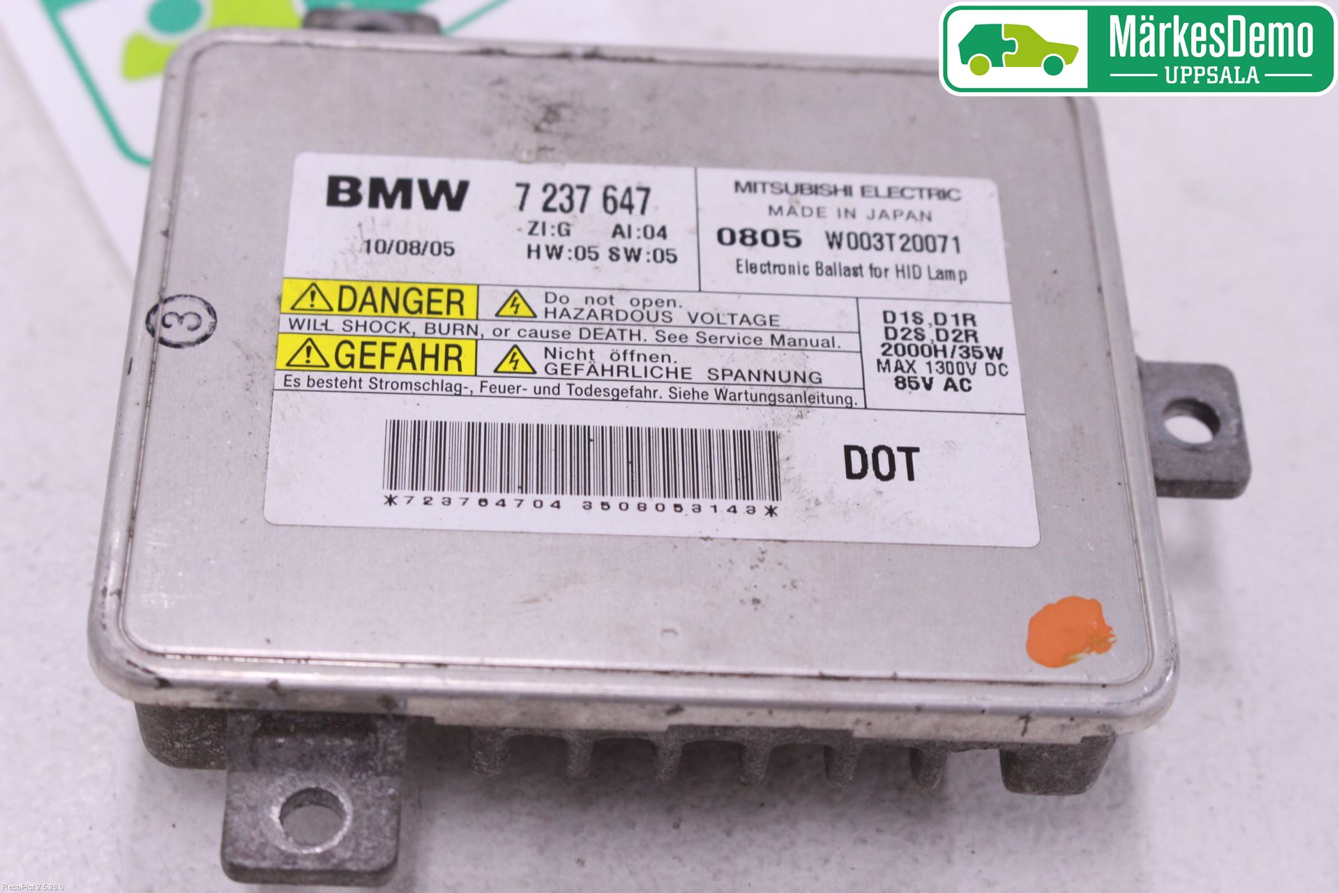 BMW 5 F10/F11/F18 09-17 Styrenhet Strålkastare