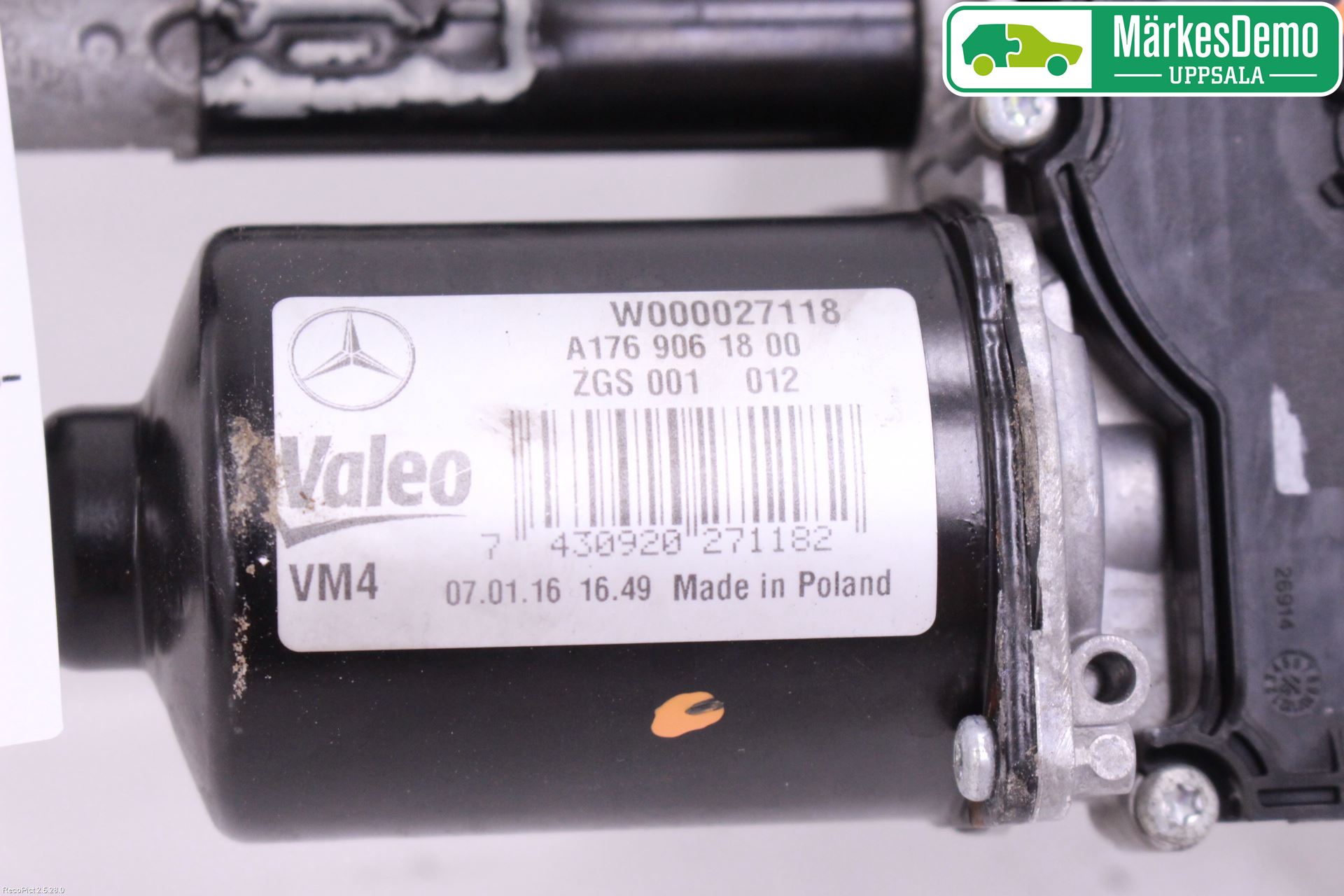 Mercedes-Benz MB CLA-KLASS (C117/X117) 13-19 Torkarmotor Vindruta