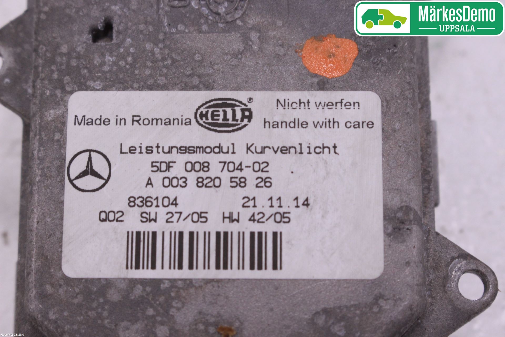 Mercedes-Benz MB R-KLASS (W251) 05-13 Styrenhet Strålkastare
