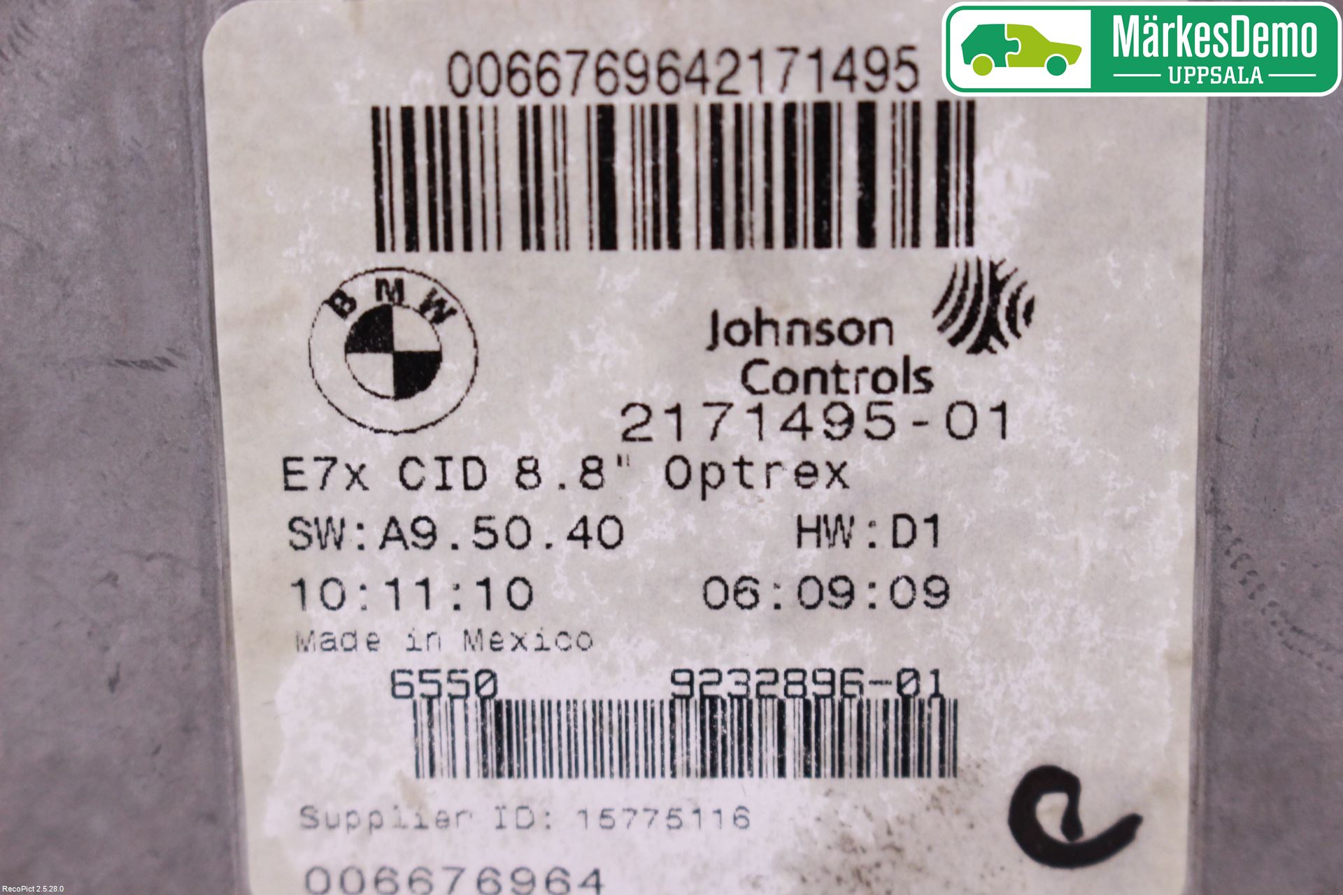 BMW X6 E71/E72   08-14 Bildskärm