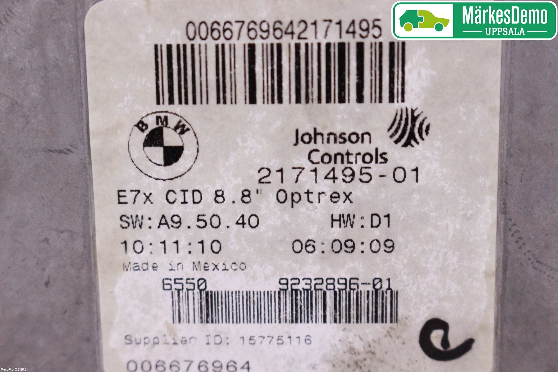 BMW X6 E71/E72 08-14 Bildskärm