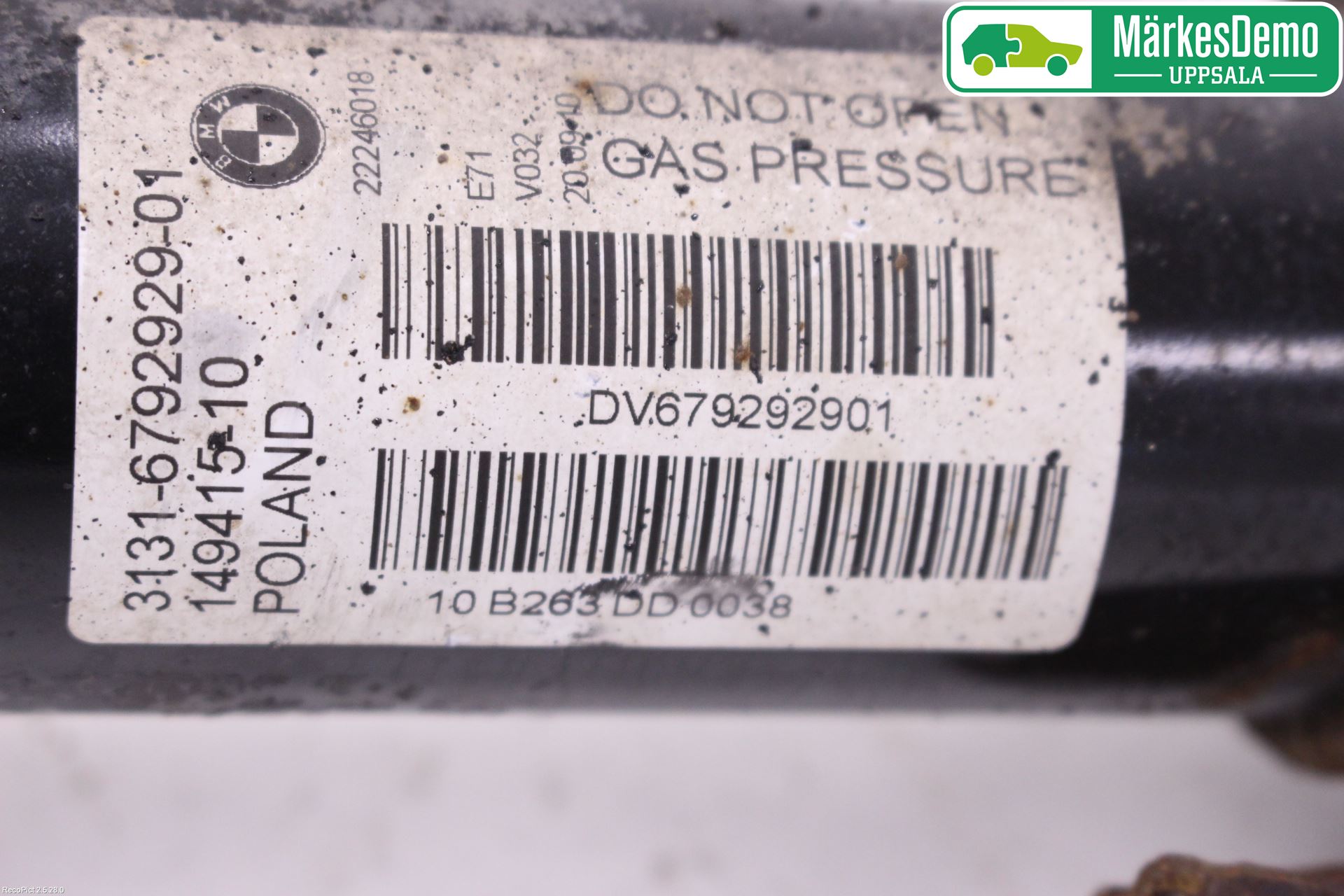 BMW X6 E71/E72   08-14 Fjäderben Fram Höger