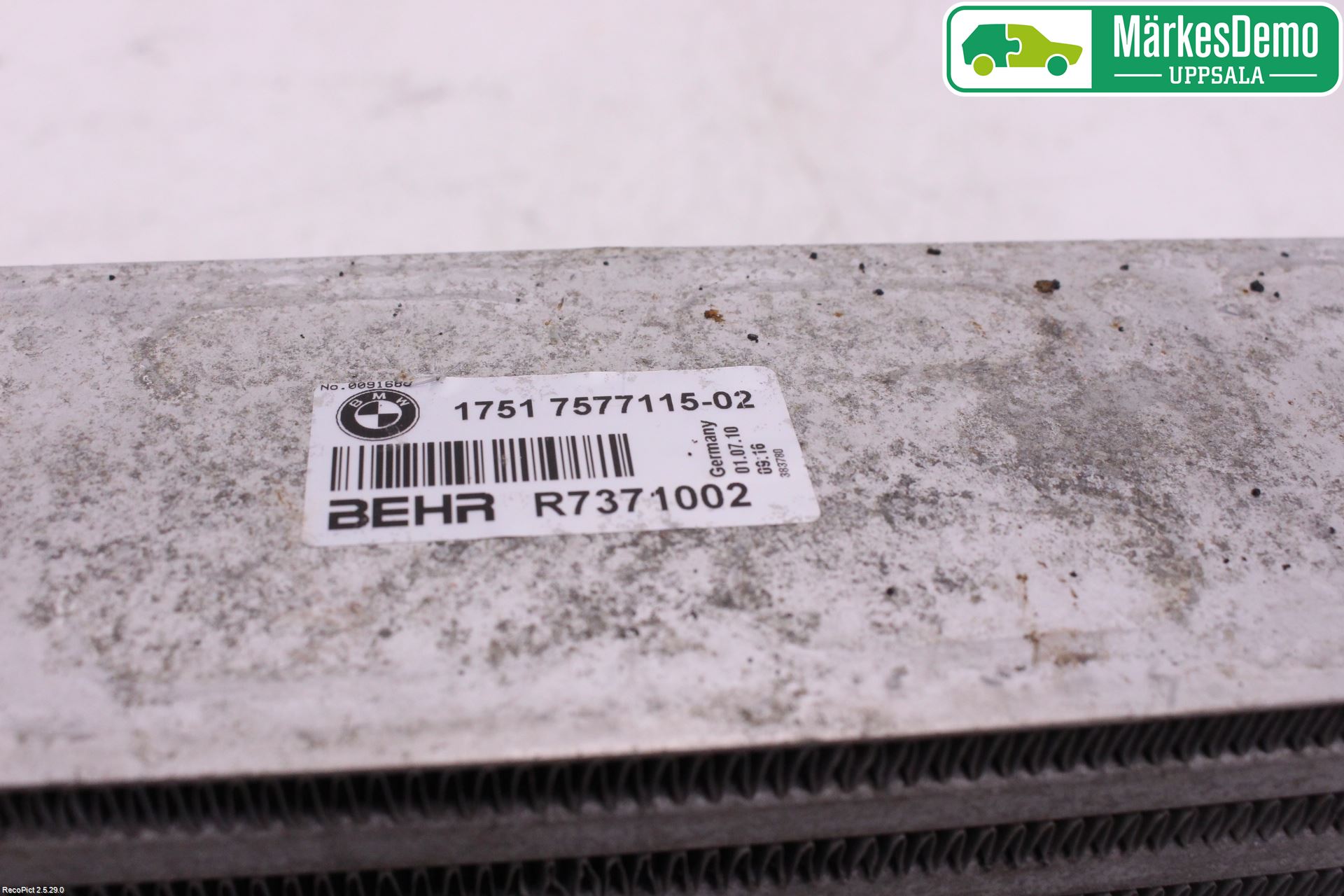 BMW 5 F10/F11/F18 09-17 Laddluft-Intercooler Kyl