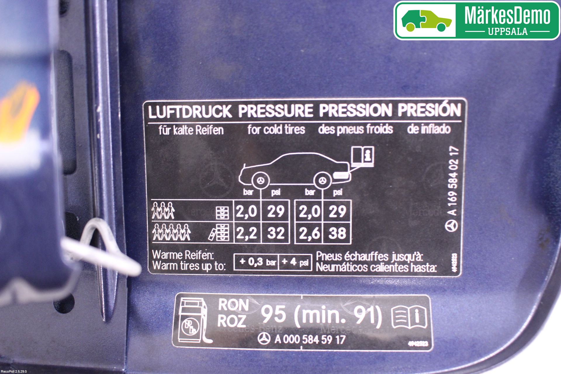 Mercedes-Benz MB B-KLASS (W245) 05-12 Tanklucka