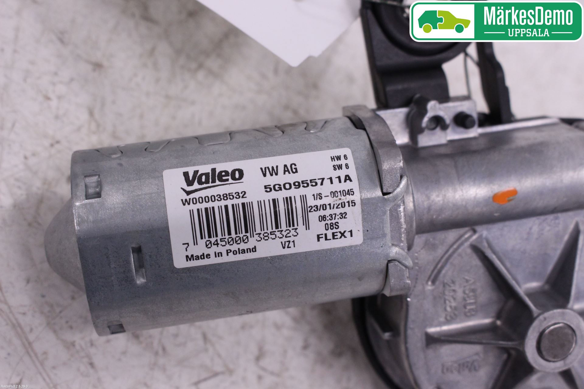 Volkswagen VW GOLF / E-GOLF VII 13-20 Torkarmotor Baklucka