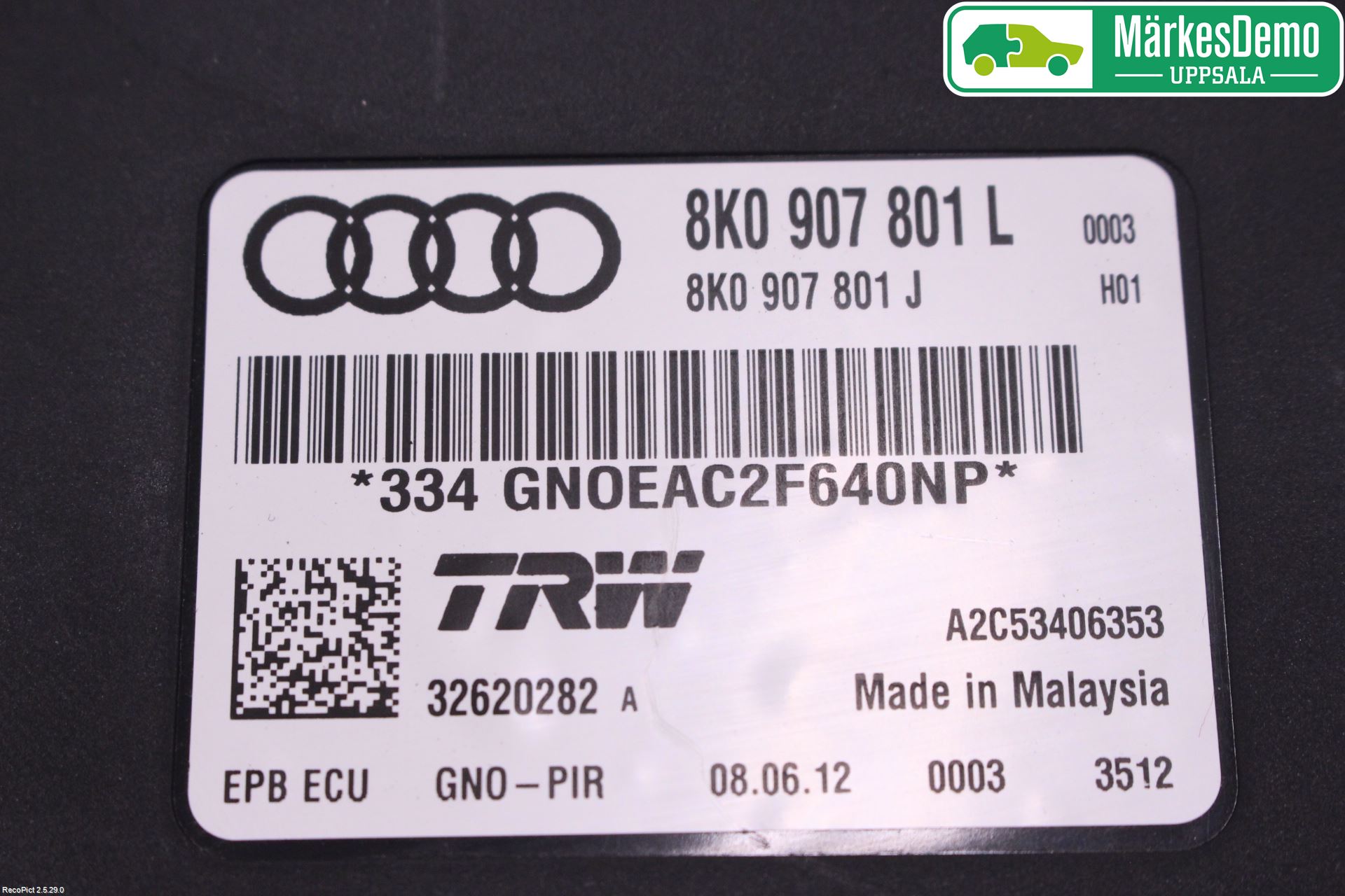 Audi A4 12-15 Styrenhet Parkbroms Epb