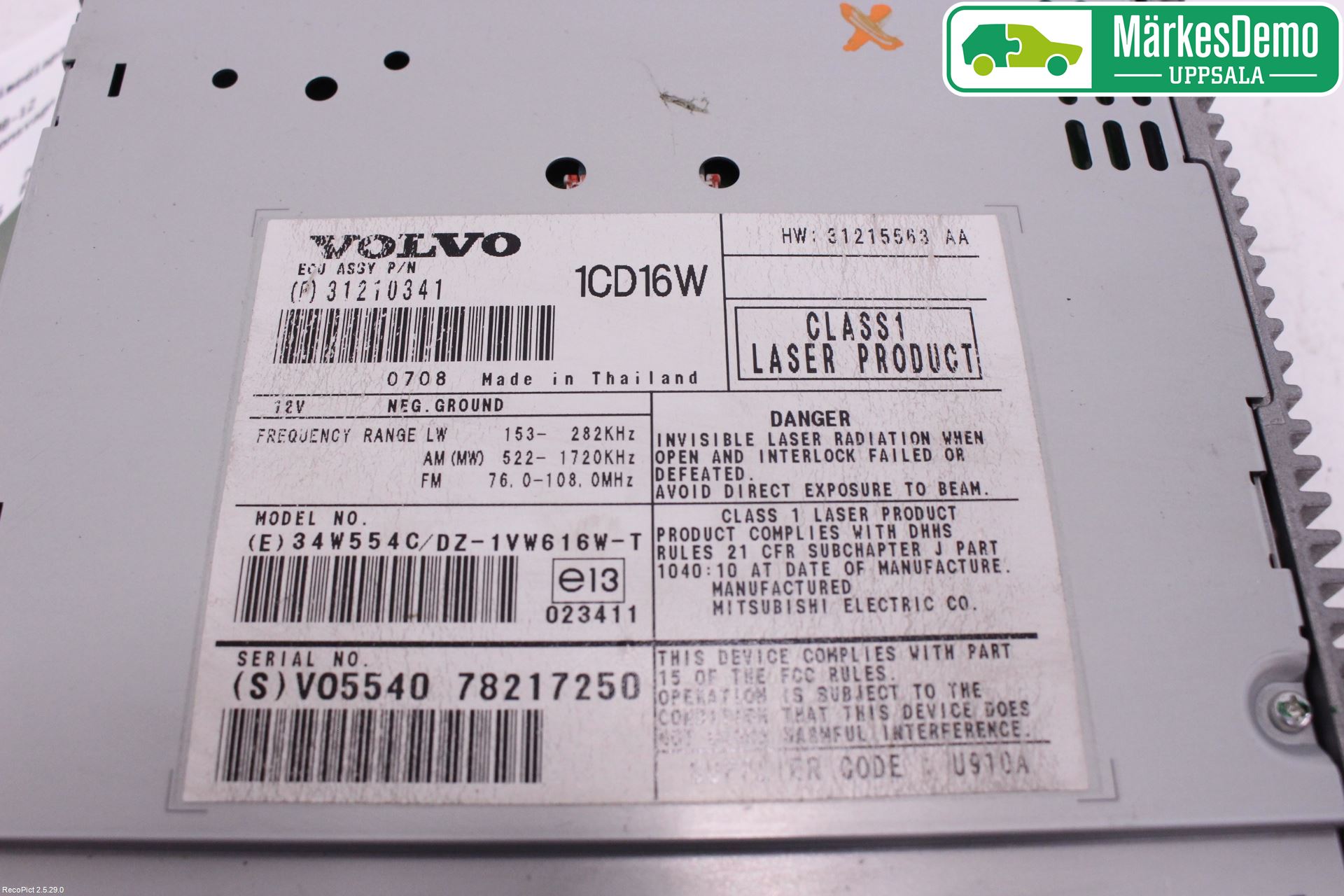 Volvo V50 08-12 Cd Radio - Multimediapanel
