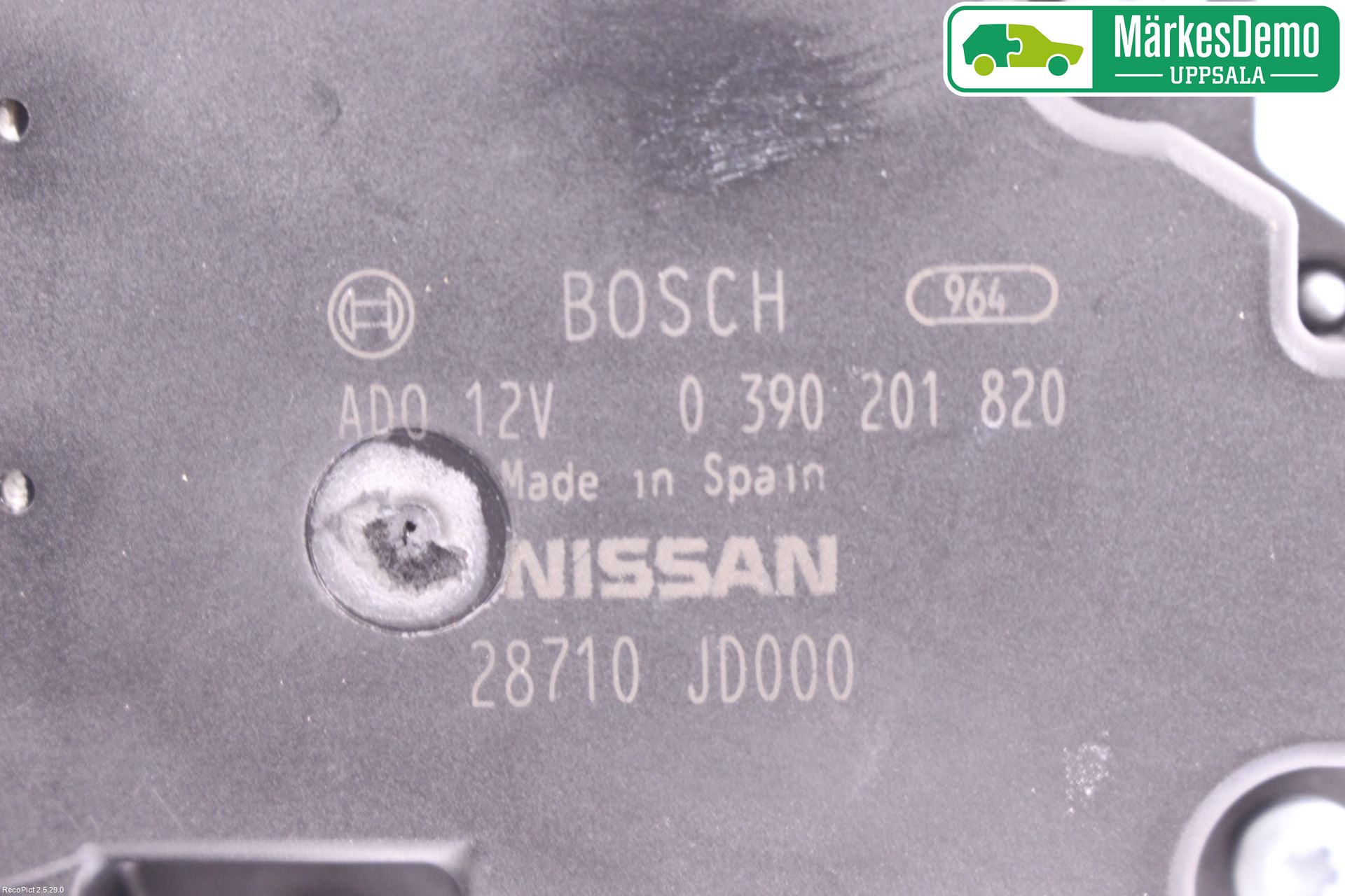 Nissan QASHQAI 10-14 Torkarmotor Baklucka