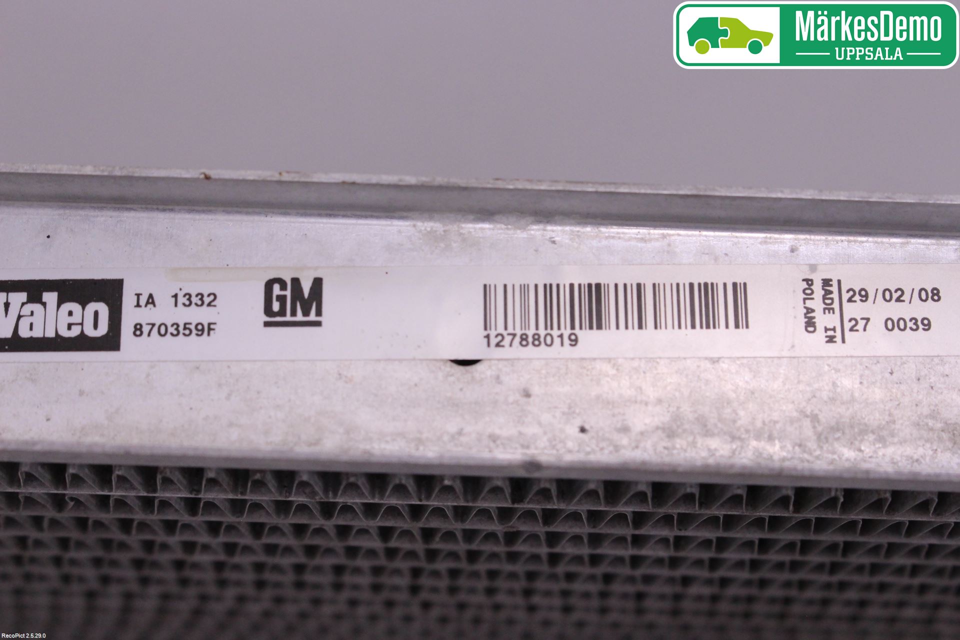 Saab 9-3 VER2/VER3 08-15 Laddluft-Intercooler Kyl